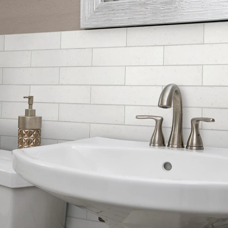 Elida Ceramica Painted Bricks White 2-in x 9-in Glazed Ceramic Brick Subway Wall Tile - Image 4