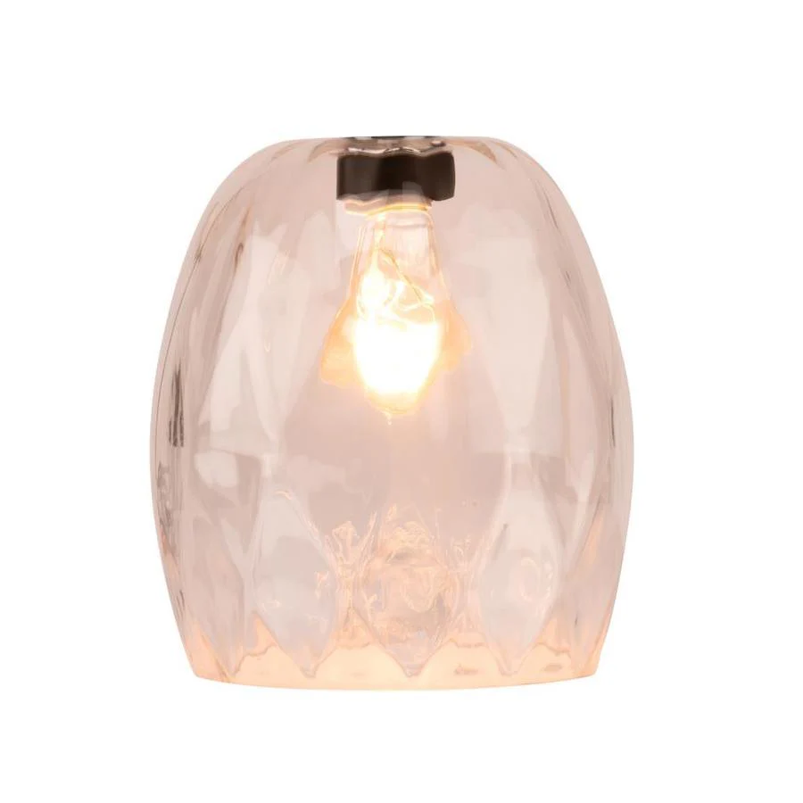 Portfolio 8.75-in H x 7.5-in W Diamond Helix Textured Glass Pendant Light Shade - Image 2