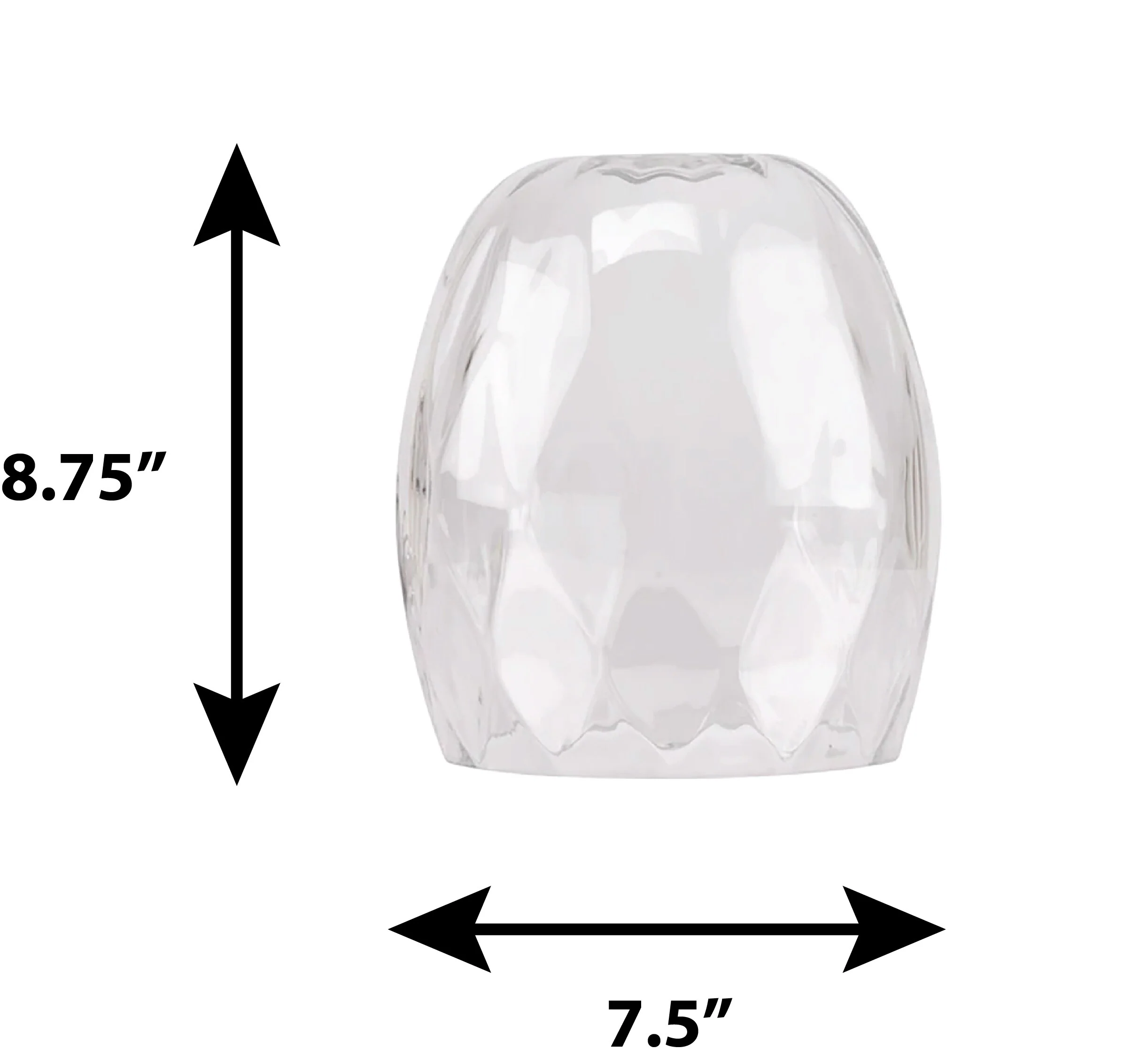 Portfolio 8.75-in H x 7.5-in W Diamond Helix Textured Glass Pendant Light Shade - Image 7
