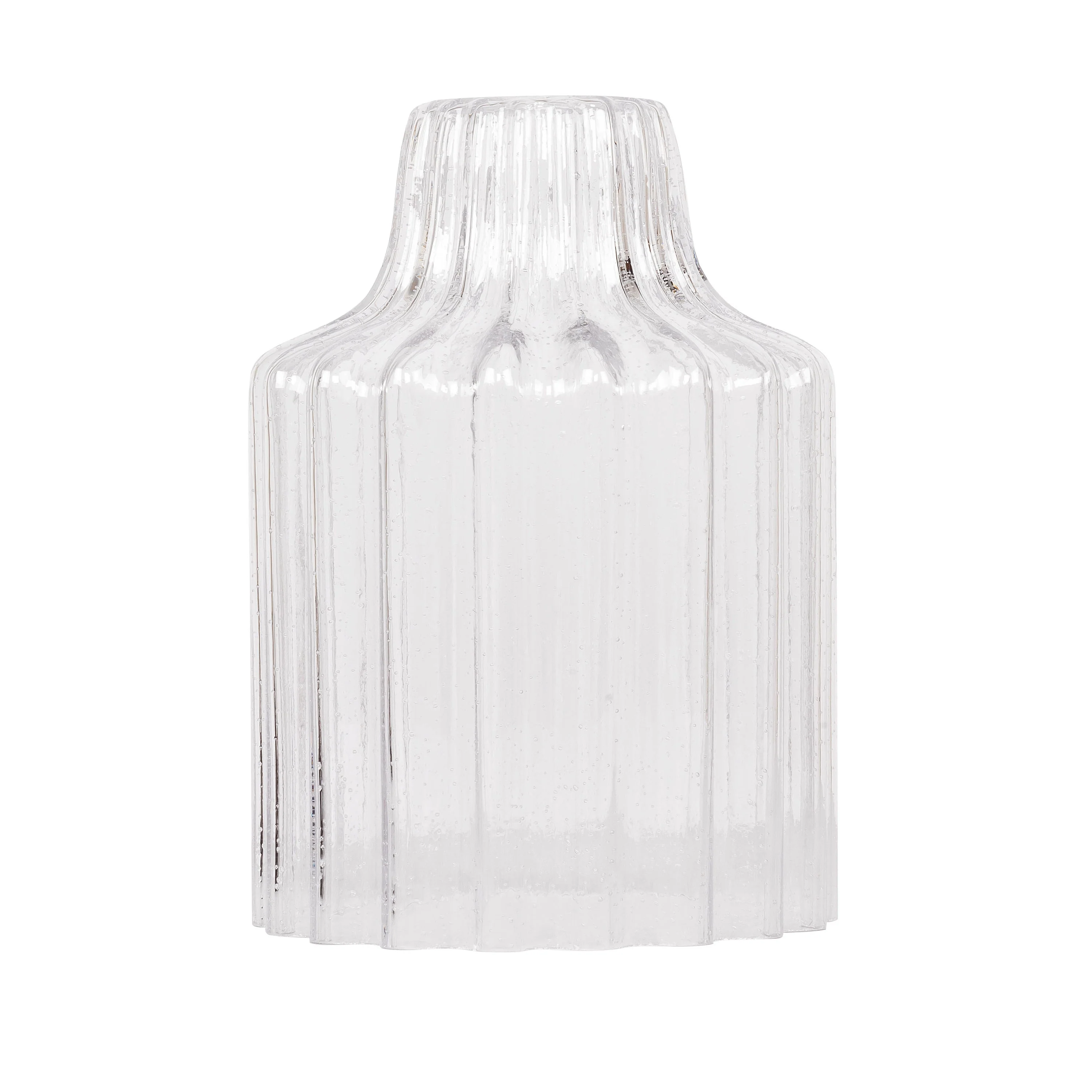 Portfolio 10.5-in H x 8-in W Pleated Elegance Textured Glass Cylinder Pendant Light Shade - Image 6