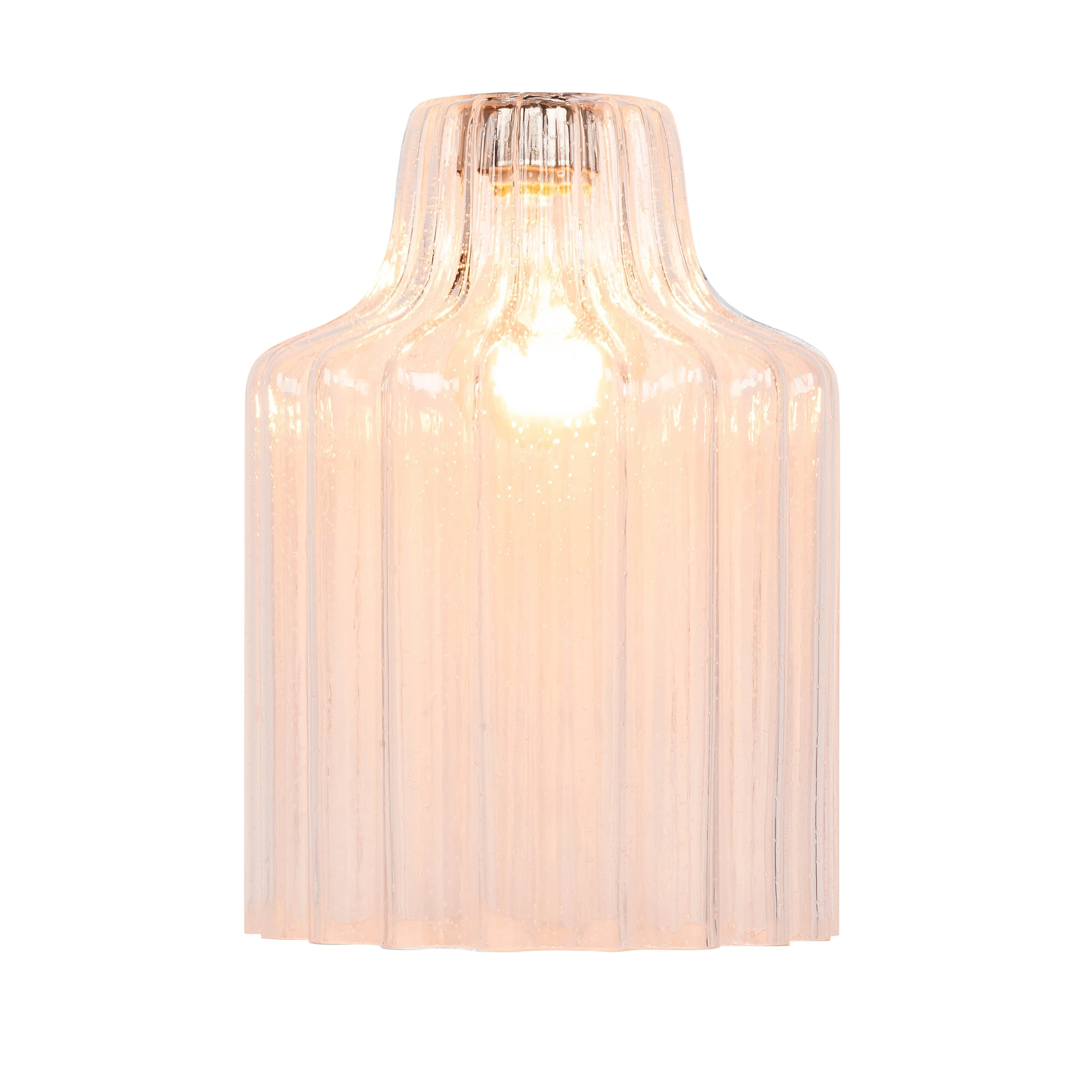 Portfolio 10.5-in H x 8-in W Pleated Elegance Textured Glass Cylinder Pendant Light Shade - Image 7