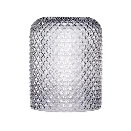Portfolio 8.75-in H x 6.88-in W Smoked Hobnail Textured Glass Cylinder Pendant Light Shade - Image 4