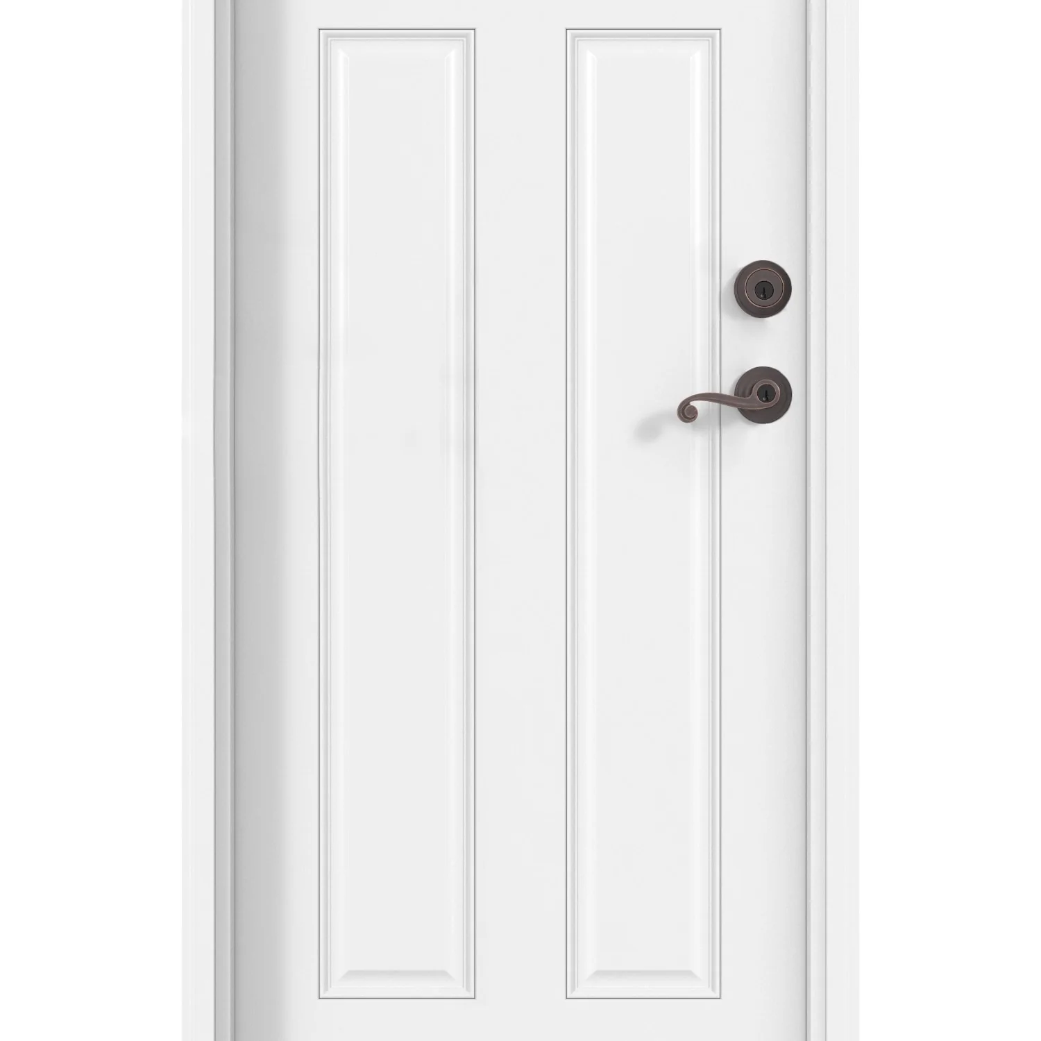 Therma-Tru Benchmark Emerson 32-in x 80-in Fiberglass Craftsman Left-Hand Inswing Ready-to-Paint Unfinished Prehung Front Door with Brickmould - Image 15