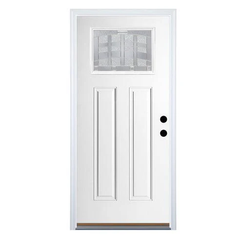 Therma-Tru Benchmark Emerson 32-in x 80-in Fiberglass Craftsman Left-Hand Inswing Ready-to-Paint Unfinished Prehung Front Door with Brickmould - Image 9
