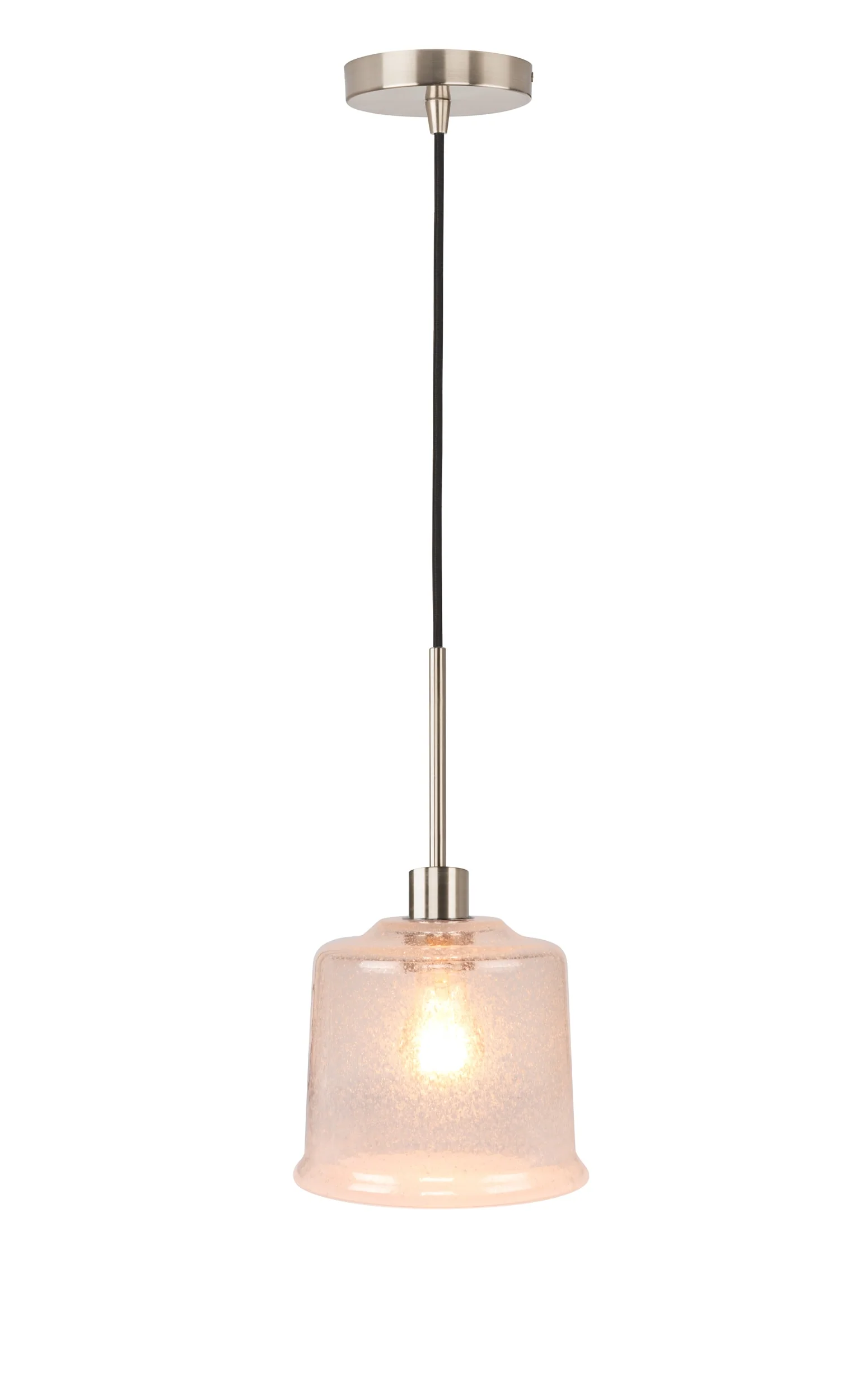 Portfolio Brushed Nickel Transitional Cylinder Pendant Light - Image 13