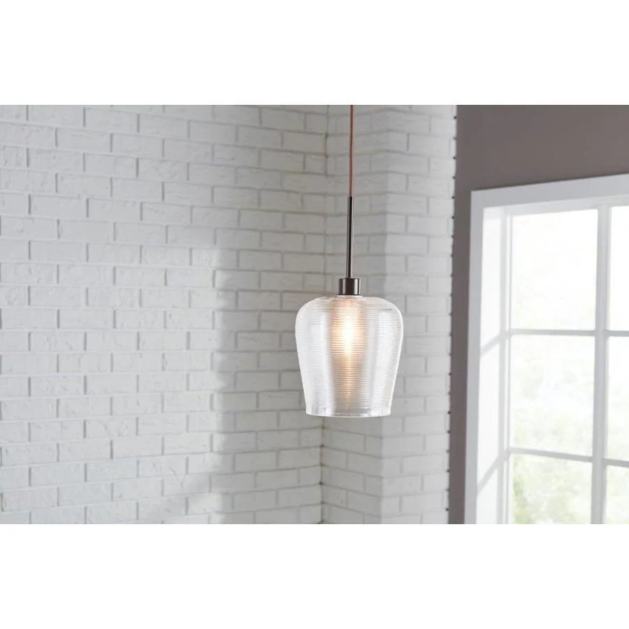 Portfolio Brushed Nickel Transitional Cylinder Pendant Light - Image 9