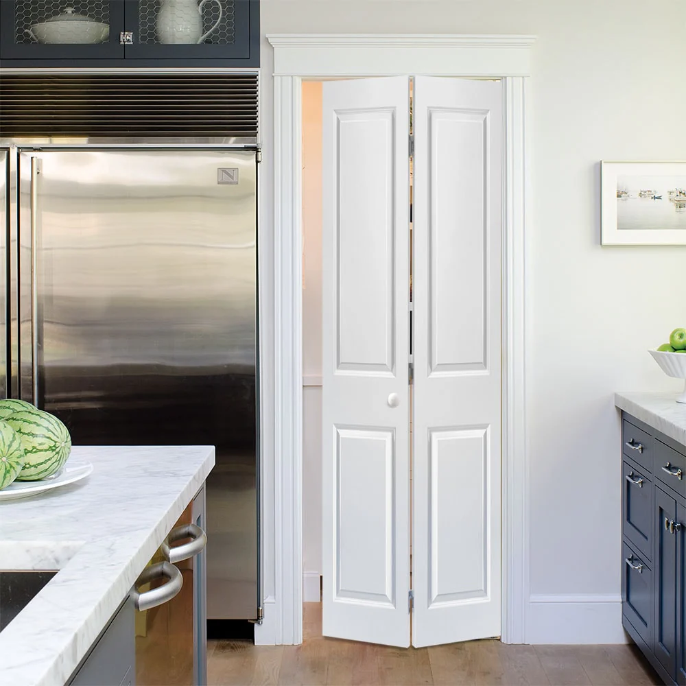Masonite Traditional 24-in x 80-in Primed 2-Panel Square Molded Composite Bifold Closet Door, Hardware Included - Image 2