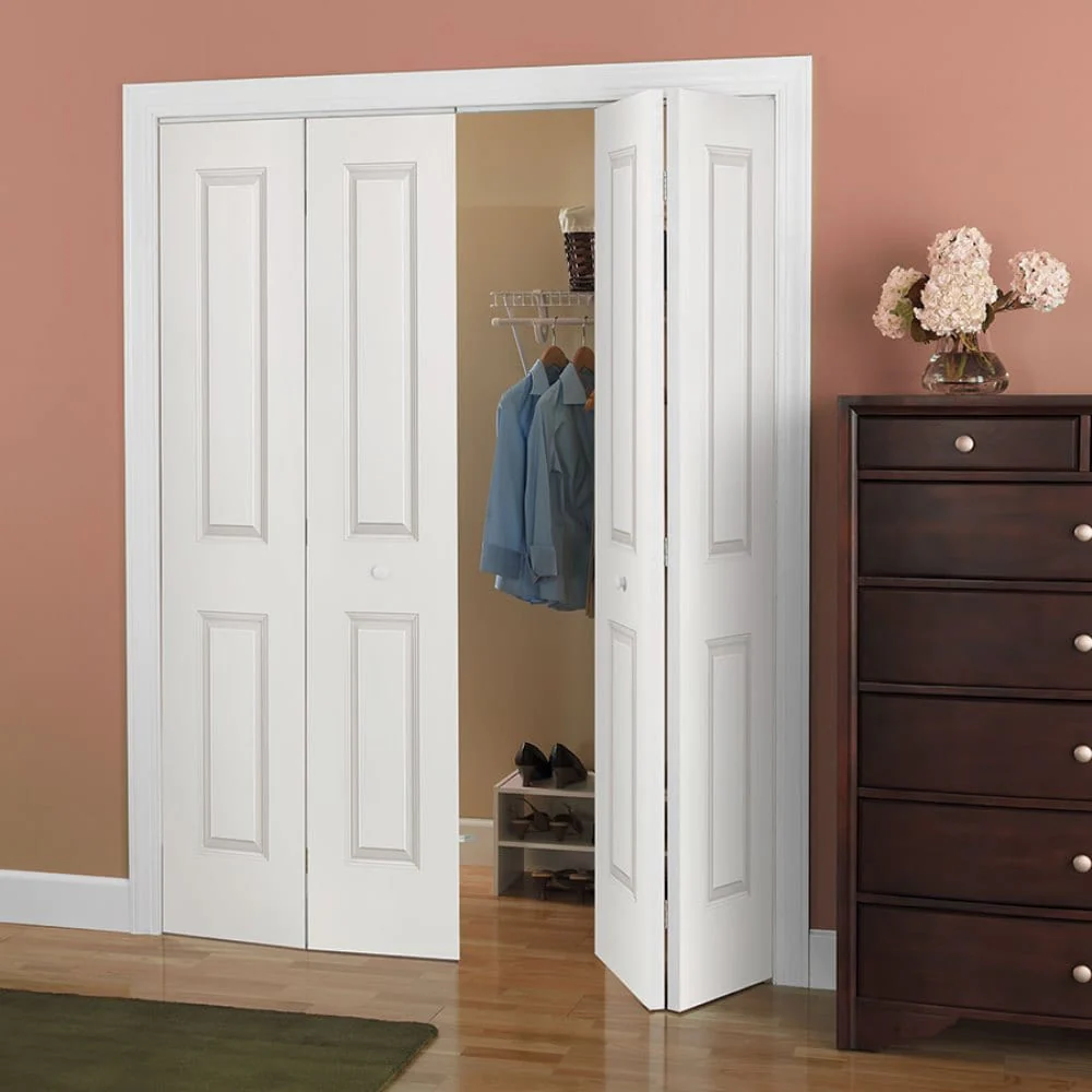 Masonite Traditional 24-in x 80-in Primed 2-Panel Square Molded Composite Bifold Closet Door, Hardware Included - Image 4