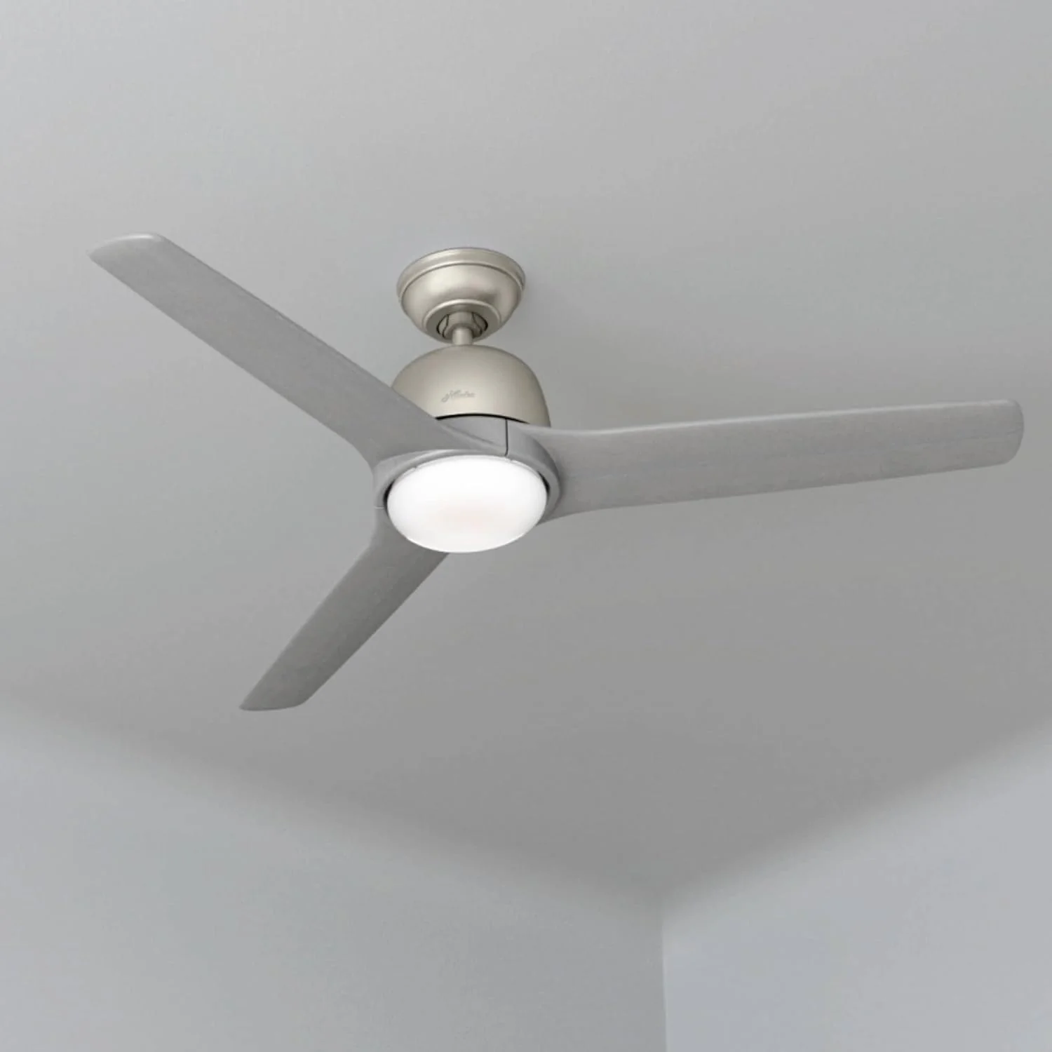 Hunter Advocate WiFi-Enabled DC Motor 54-in Matte Nickel Indoor Smart Ceiling Fan with Remote, Integrated LED Light (4-Blade) - Image 7
