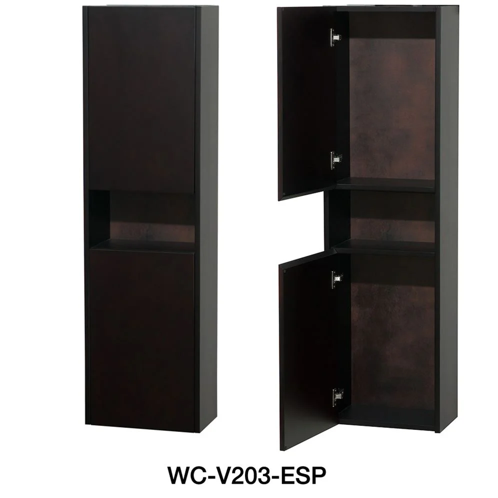 Wyndham Collection Acclaim 60-in Espresso Double Sink Bathroom Vanity with Ivory Natural Marble Top - Image 4