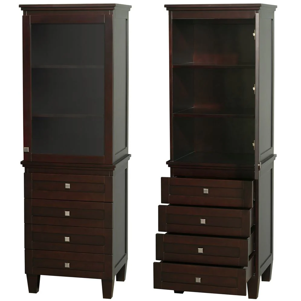 Wyndham Collection Acclaim 60-in Espresso Double Sink Bathroom Vanity with Ivory Natural Marble Top - Image 5