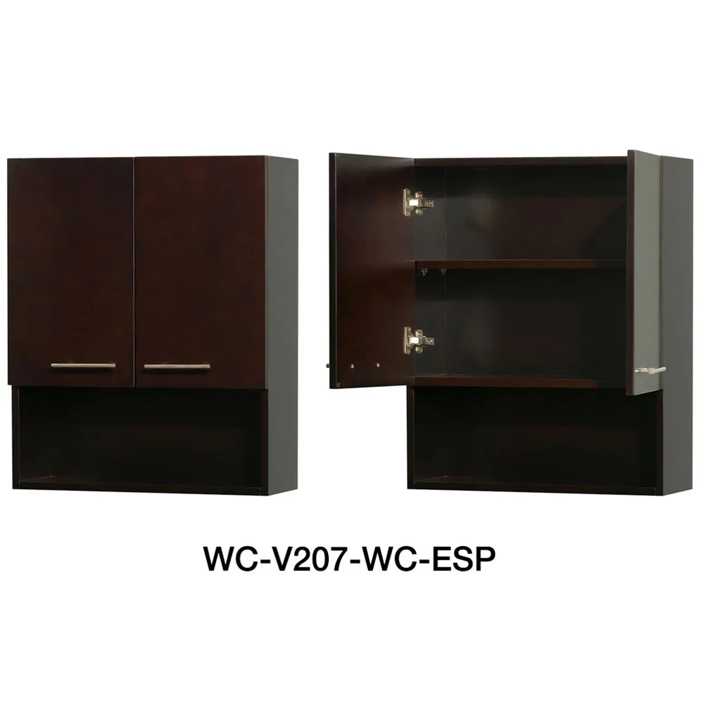 Wyndham Collection Acclaim 60-in Espresso Double Sink Bathroom Vanity with Ivory Natural Marble Top - Image 8