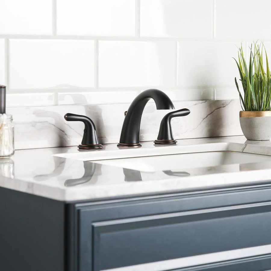 Project Source Dover Chrome 2‑Handle Widespread WaterSense Bathroom Sink Faucet with Drain - Image 5