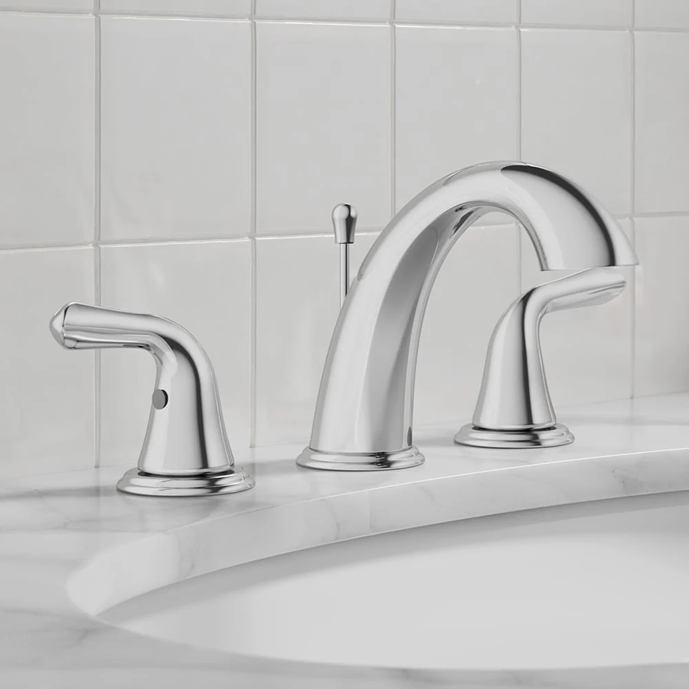 Project Source Dover Chrome 2‑Handle Widespread WaterSense Bathroom Sink Faucet with Drain - Image 6
