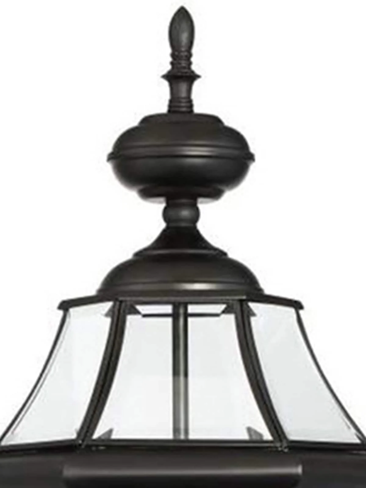 allen + roth Brayden 21.63-in Matte Black Outdoor Post Light with Clear Beveled Glass - Image 10