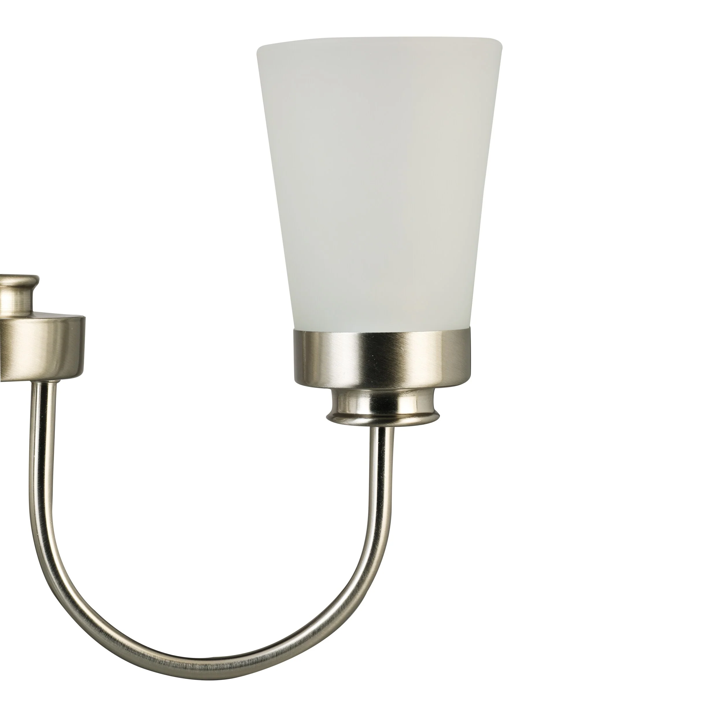 Project Source Aldridge 3-Light Brushed Nickel Modern/Contemporary Chandelier, 18.87-in W x 22.25-in H - Image 10