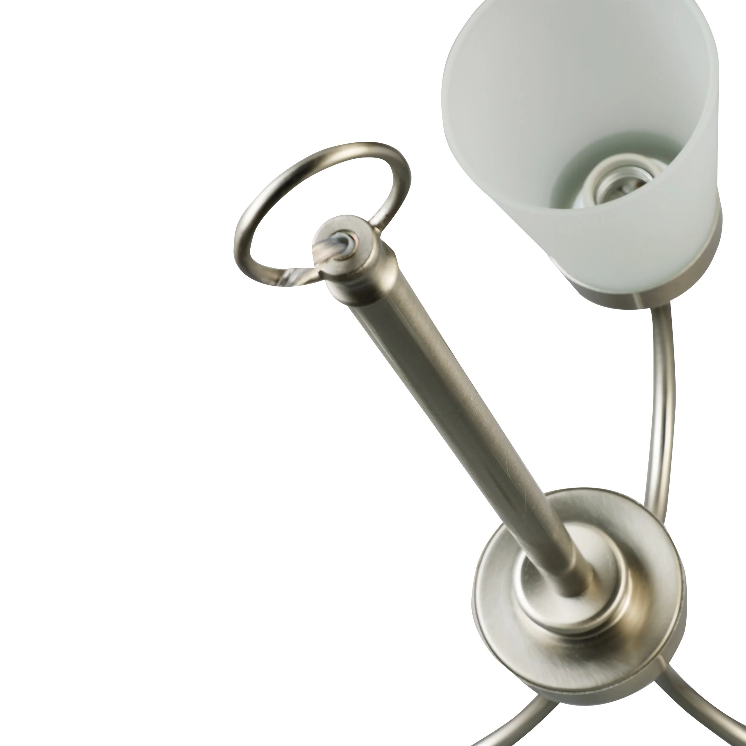 Project Source Aldridge 3-Light Brushed Nickel Modern/Contemporary Chandelier, 18.87-in W x 22.25-in H - Image 11