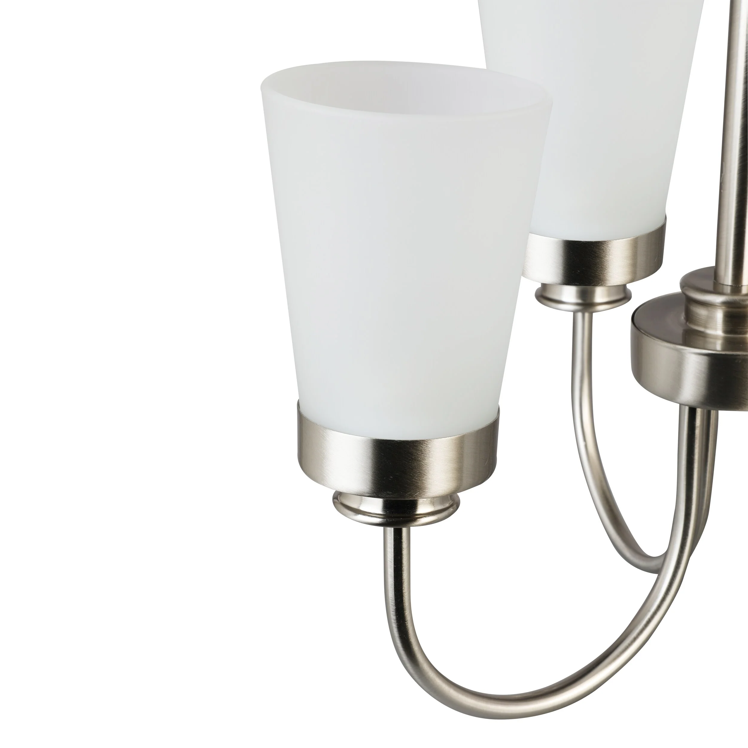 Project Source Aldridge 3-Light Brushed Nickel Modern/Contemporary Chandelier, 18.87-in W x 22.25-in H - Image 12