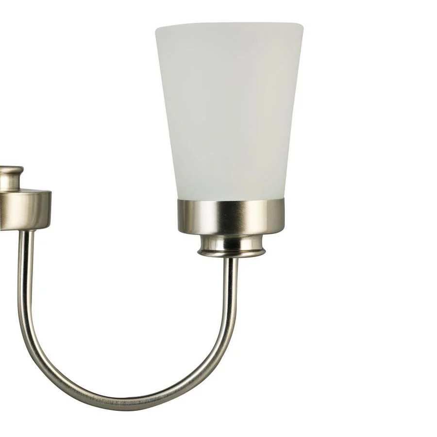 Project Source Aldridge 3-Light Brushed Nickel Modern/Contemporary Chandelier, 18.87-in W x 22.25-in H - Image 2