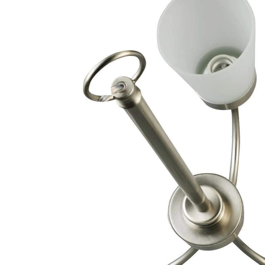 Project Source Aldridge 3-Light Brushed Nickel Modern/Contemporary Chandelier, 18.87-in W x 22.25-in H - Image 3