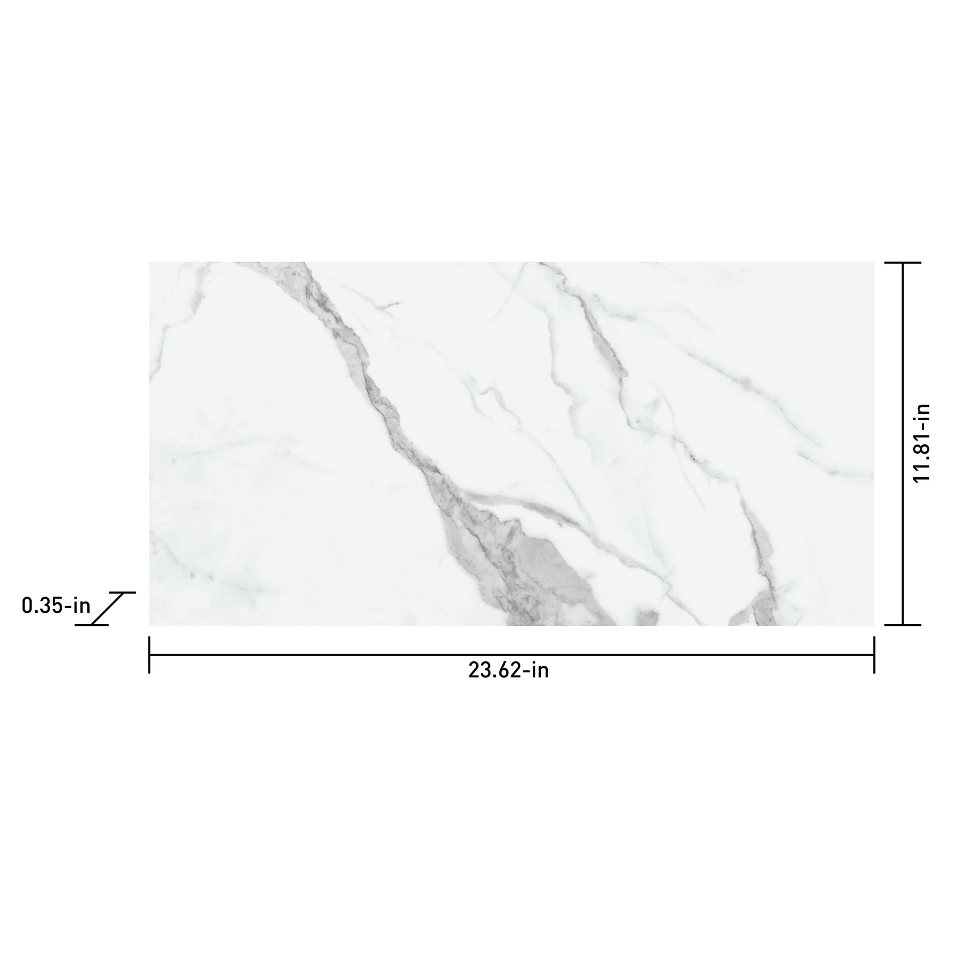 Satori Statuario Matte 12-in x 24-in Porcelain Marble-Look Floor & Wall Tile, Rectified Edge - Image 4