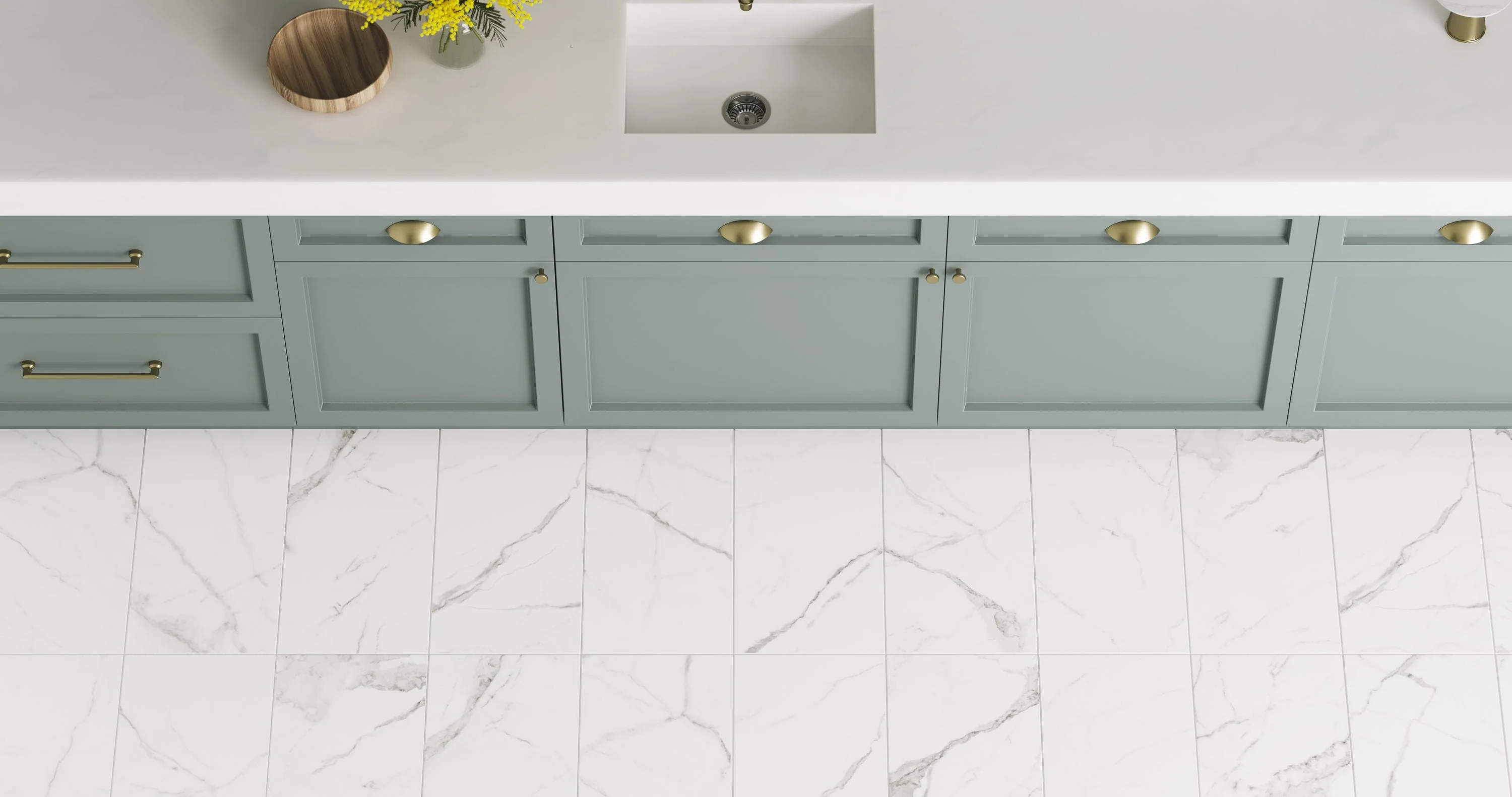 Satori Statuario Matte 12-in x 24-in Porcelain Marble-Look Floor & Wall Tile, Rectified Edge - Image 6
