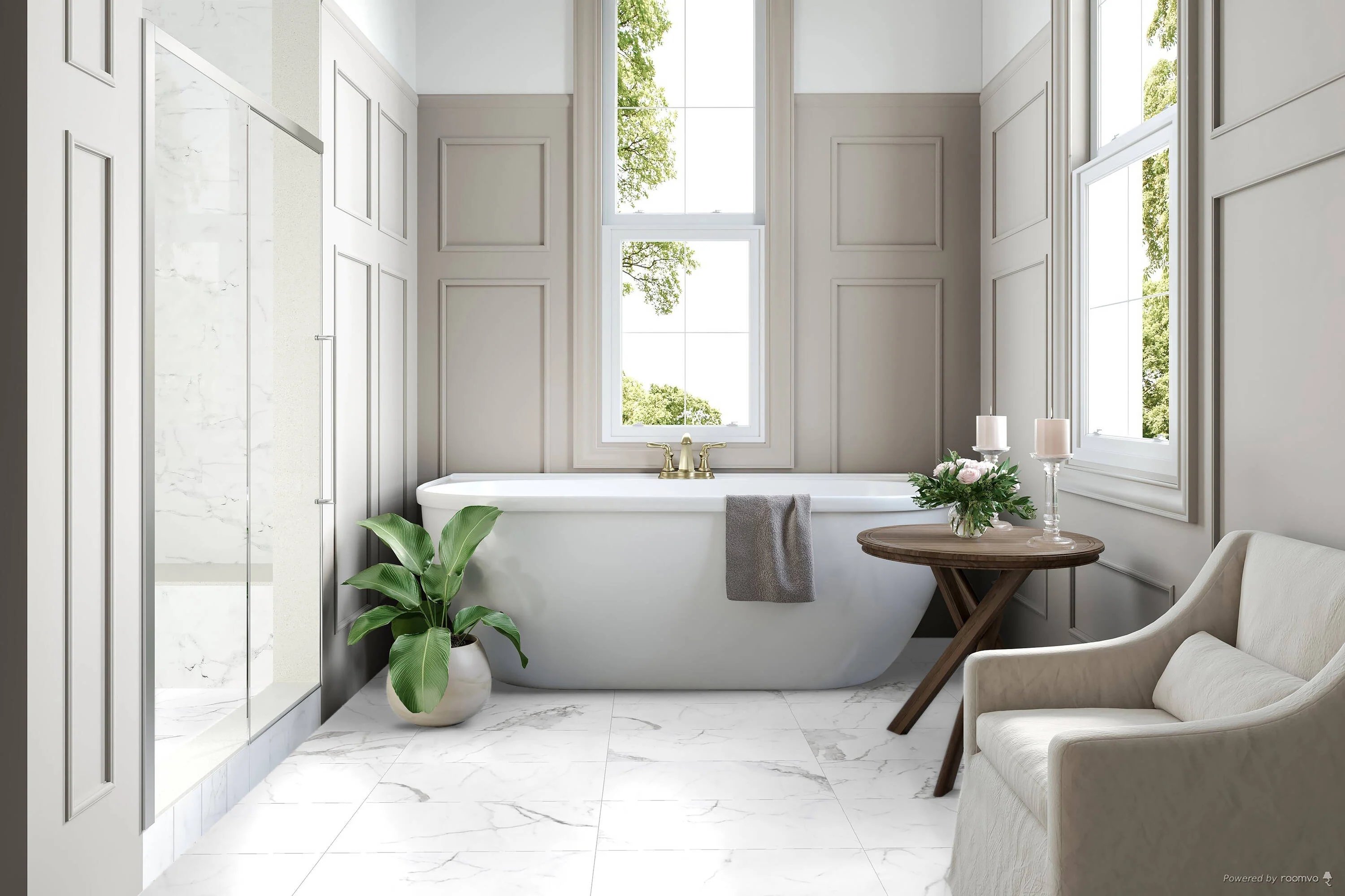 Satori Statuario Matte 12-in x 24-in Porcelain Marble-Look Floor & Wall Tile, Rectified Edge - Image 8