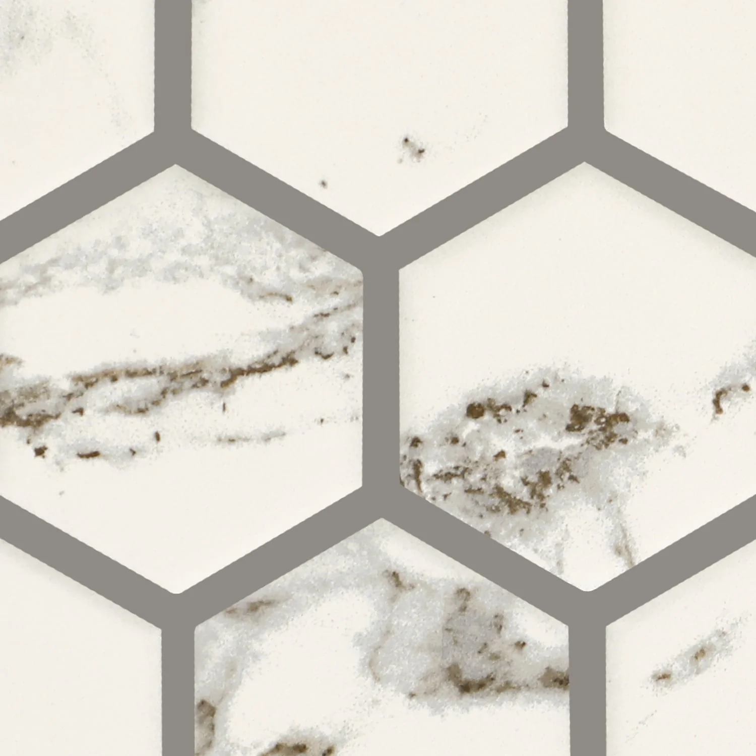 American Olean Marble Manor Calacatta 10-in x 12-in Matte Ceramic Hexagon Marble-Look Floor and Wall Tile (Mesh-Mounted Mosaic) - Image 10