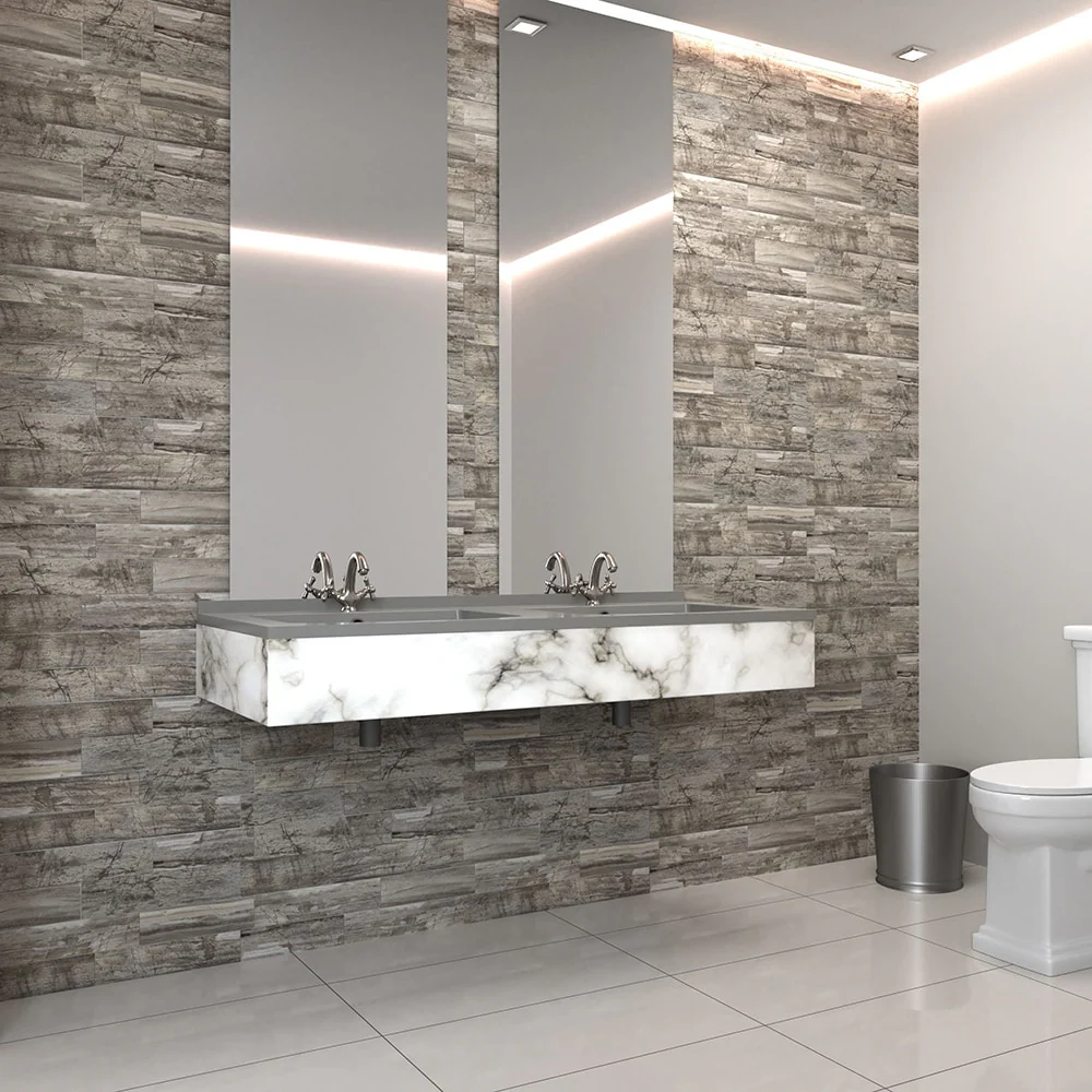 Elida Ceramica Natural Ledgewood Stone 13-in x 25-in Matte Porcelain Wood Look Wall Tile - Image 11