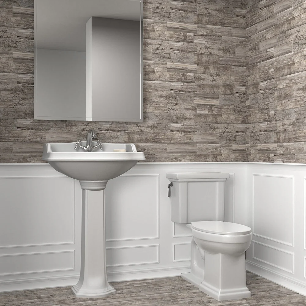 Elida Ceramica Natural Ledgewood Stone 13-in x 25-in Matte Porcelain Wood Look Wall Tile - Image 12