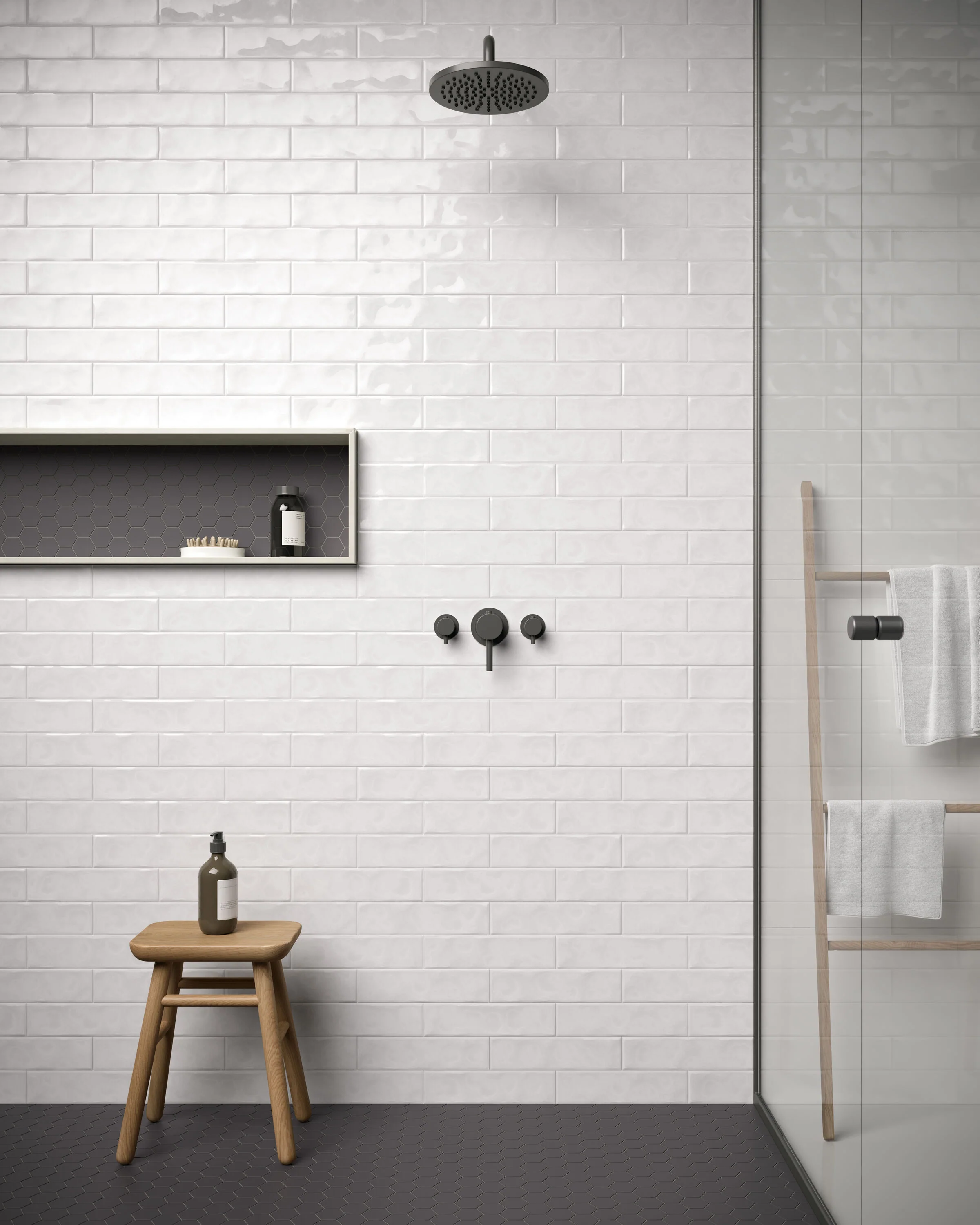 Satori White Cotton 6-in x 84-in Polished Porcelain Wall Tile - Image 5