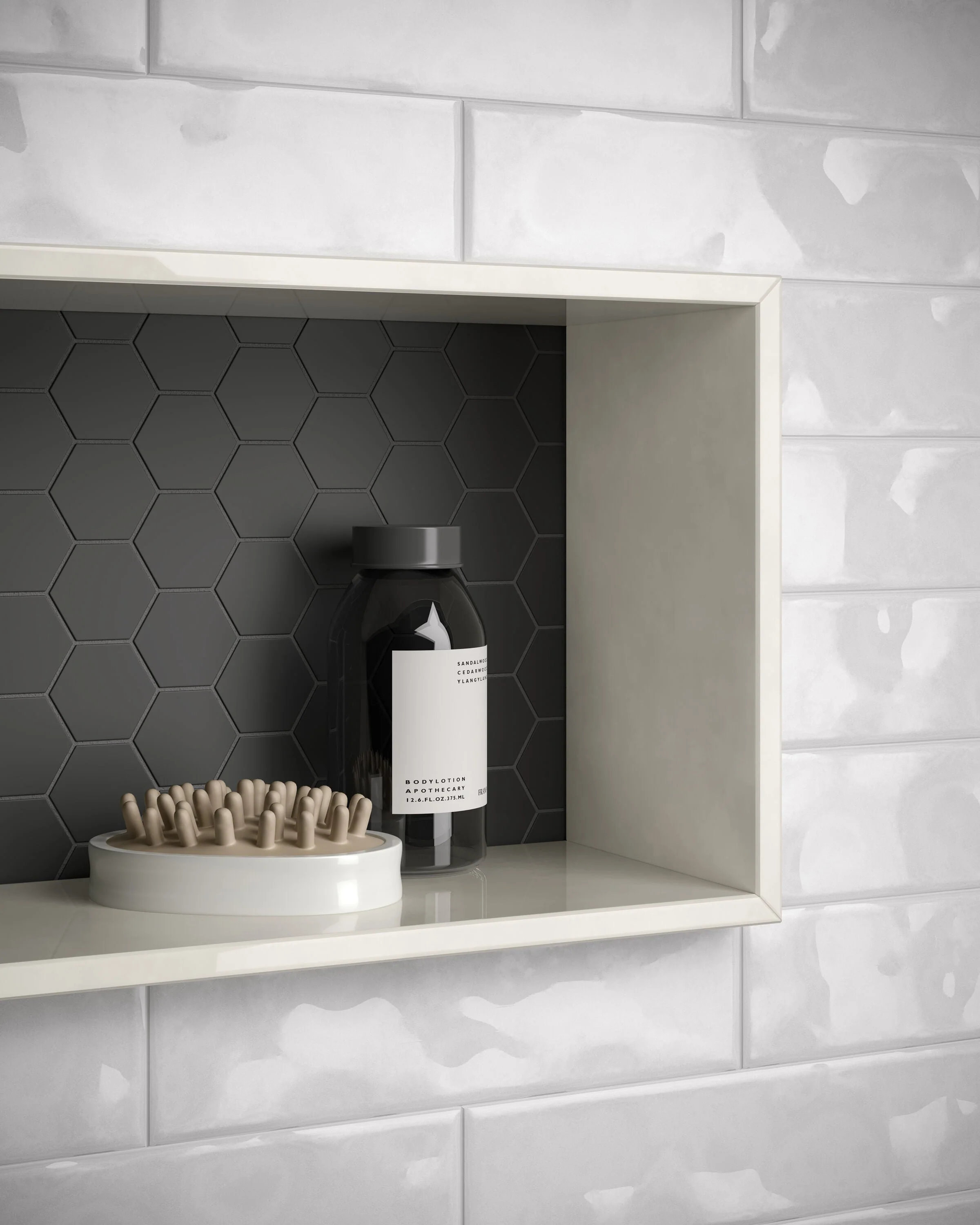 Satori White Cotton 6-in x 84-in Polished Porcelain Wall Tile - Image 6