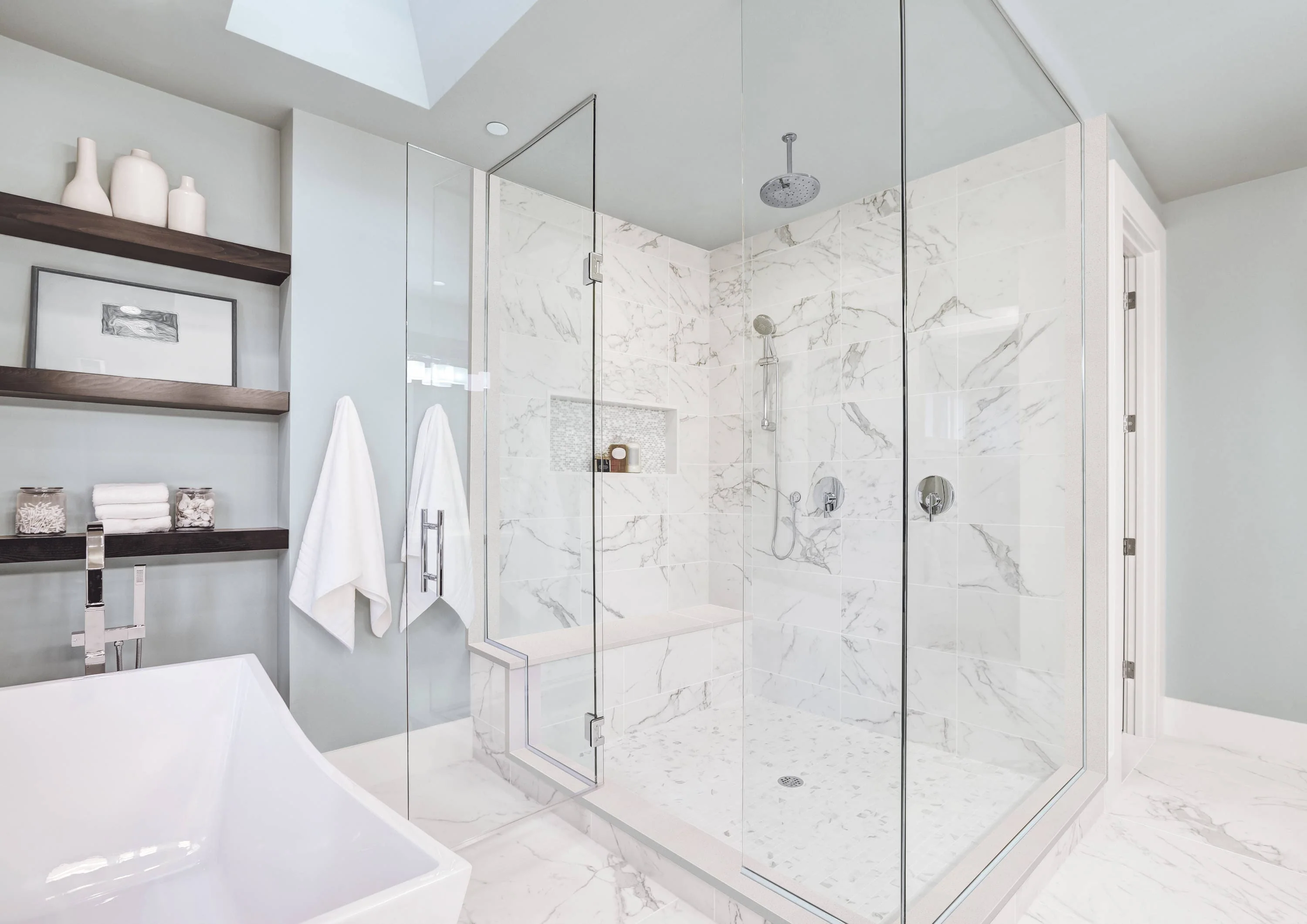 Satori White Cotton 6-in x 84-in Polished Porcelain Wall Tile - Image 7