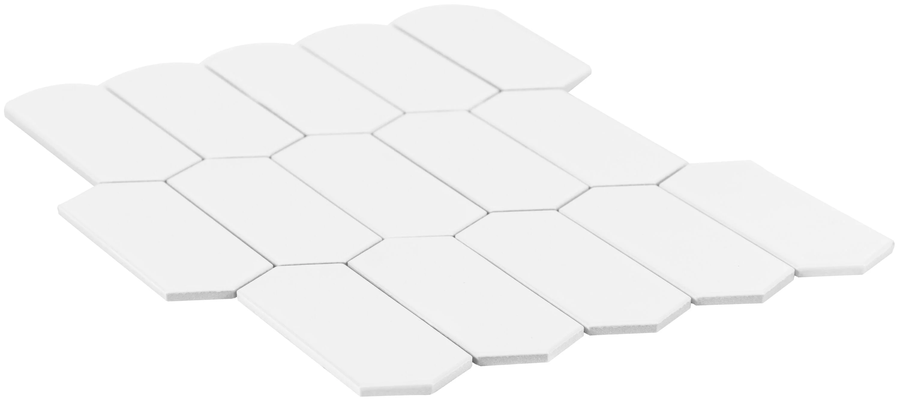 Satori Hudson Brilliant White Picket 12-in x 12-in Glossy Porcelain Mosaic Wall Tile - Image 5