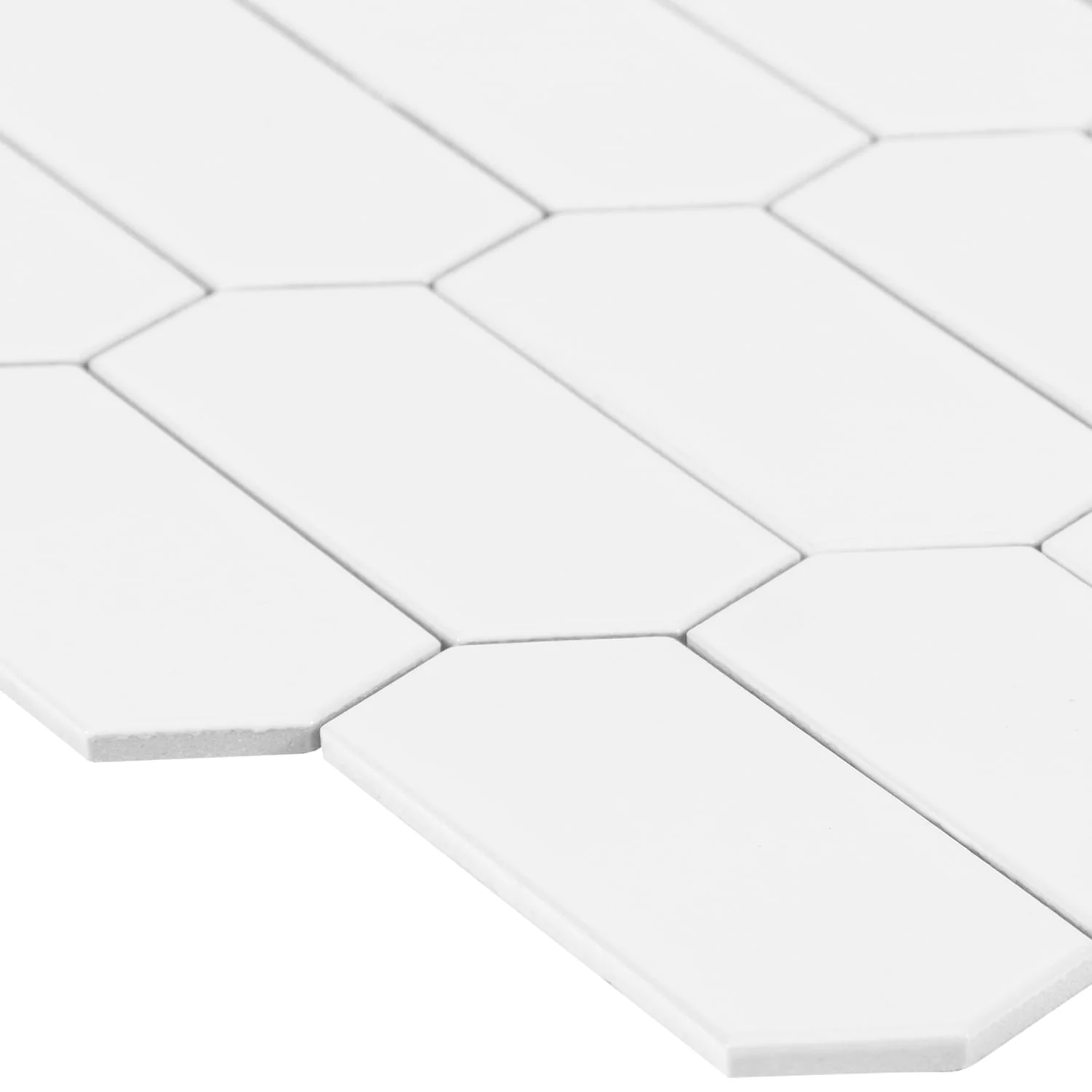 Satori Hudson Brilliant White Picket 12-in x 12-in Glossy Porcelain Mosaic Wall Tile - Image 6
