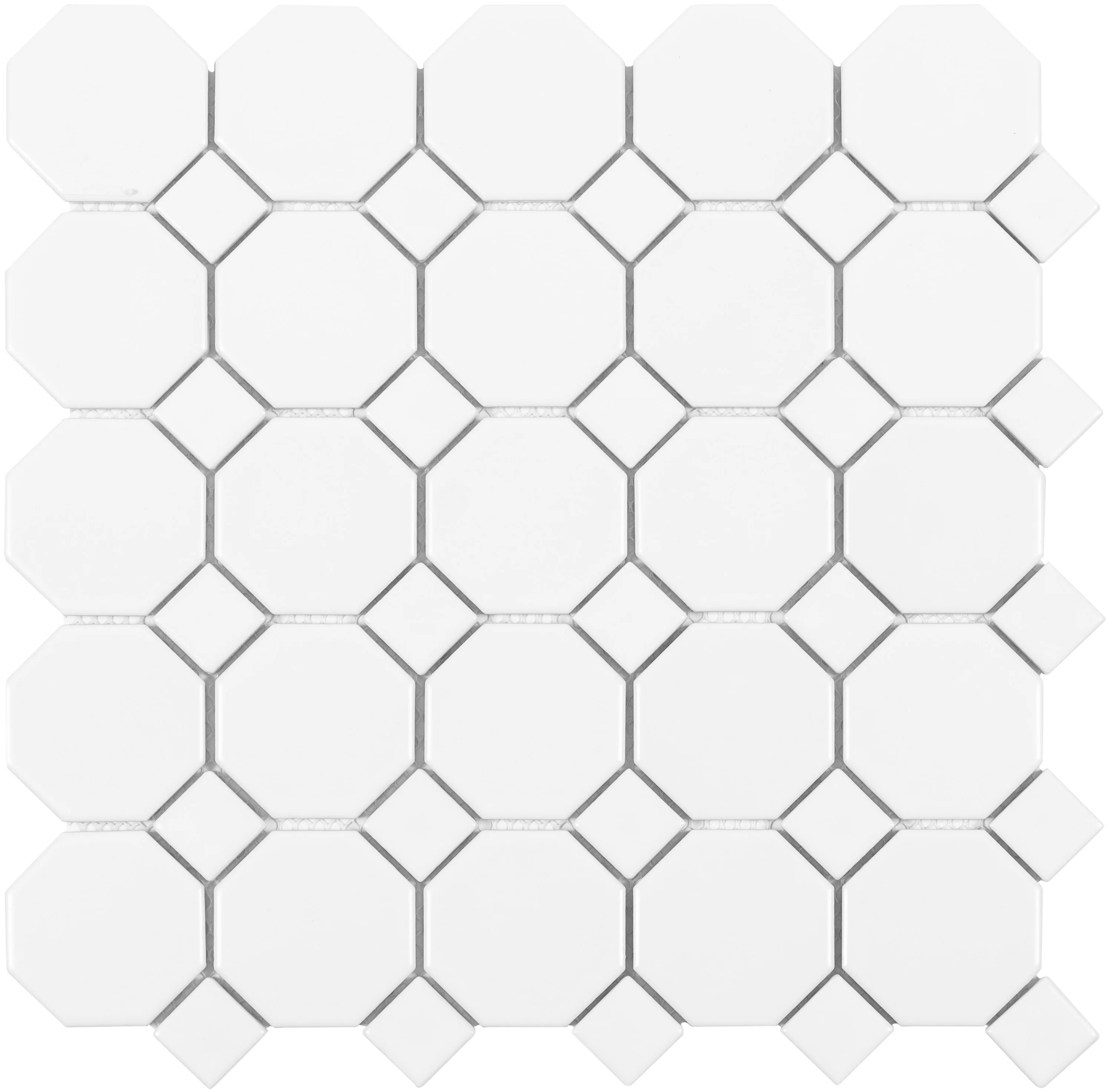 Satori Hudson Brilliant White Bistro 12-in x 12-in Matte Porcelain Mosaic Wall Tile - Image 4