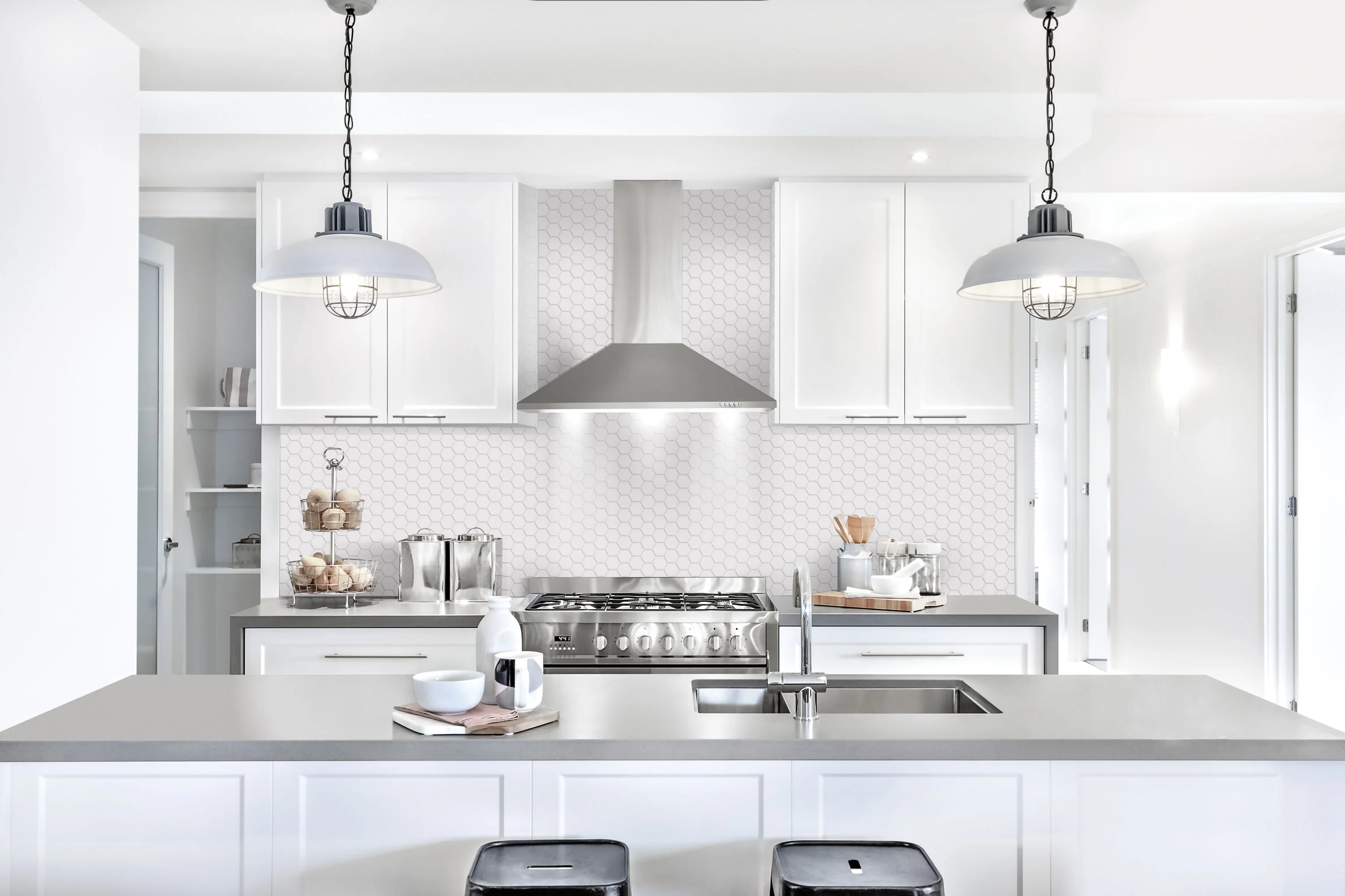 Satori Hudson Brilliant White Matte 11-in x 12-in Porcelain Hexagon Wall Tile - Image 12