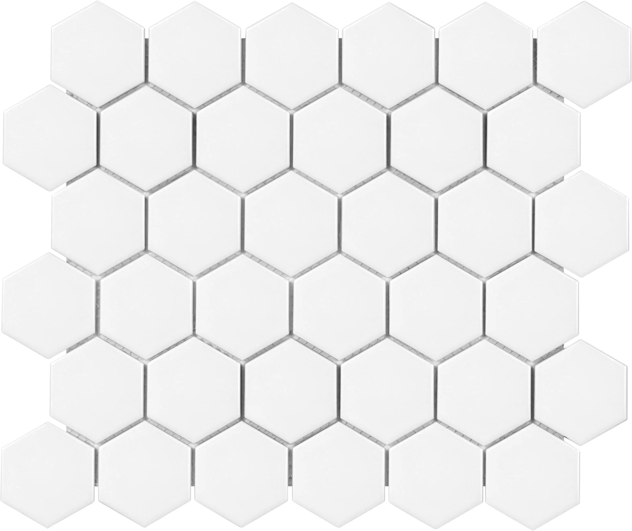 Satori Hudson Brilliant White Matte 11-in x 12-in Porcelain Hexagon Wall Tile - Image 6