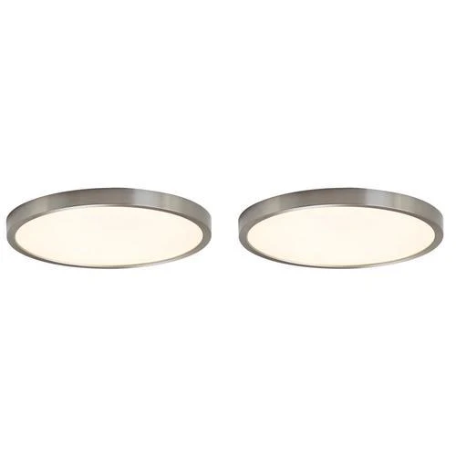 Project Source 2-Pack 10-in Brushed Nickel Transitional Flush Mount Light ENERGY STAR - Image 2