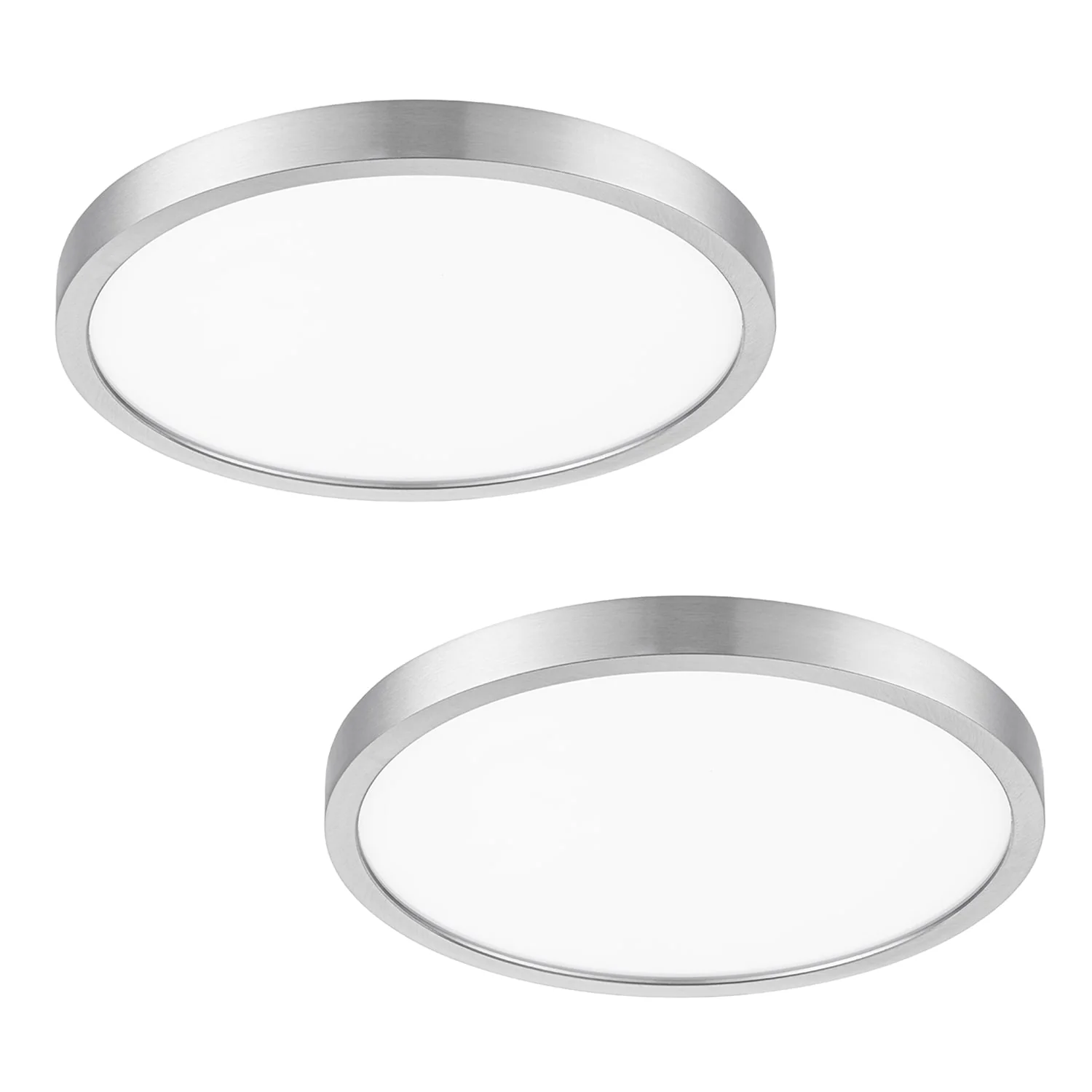 Project Source 2-Pack 10-in Brushed Nickel Transitional Flush Mount Light ENERGY STAR - Image 5