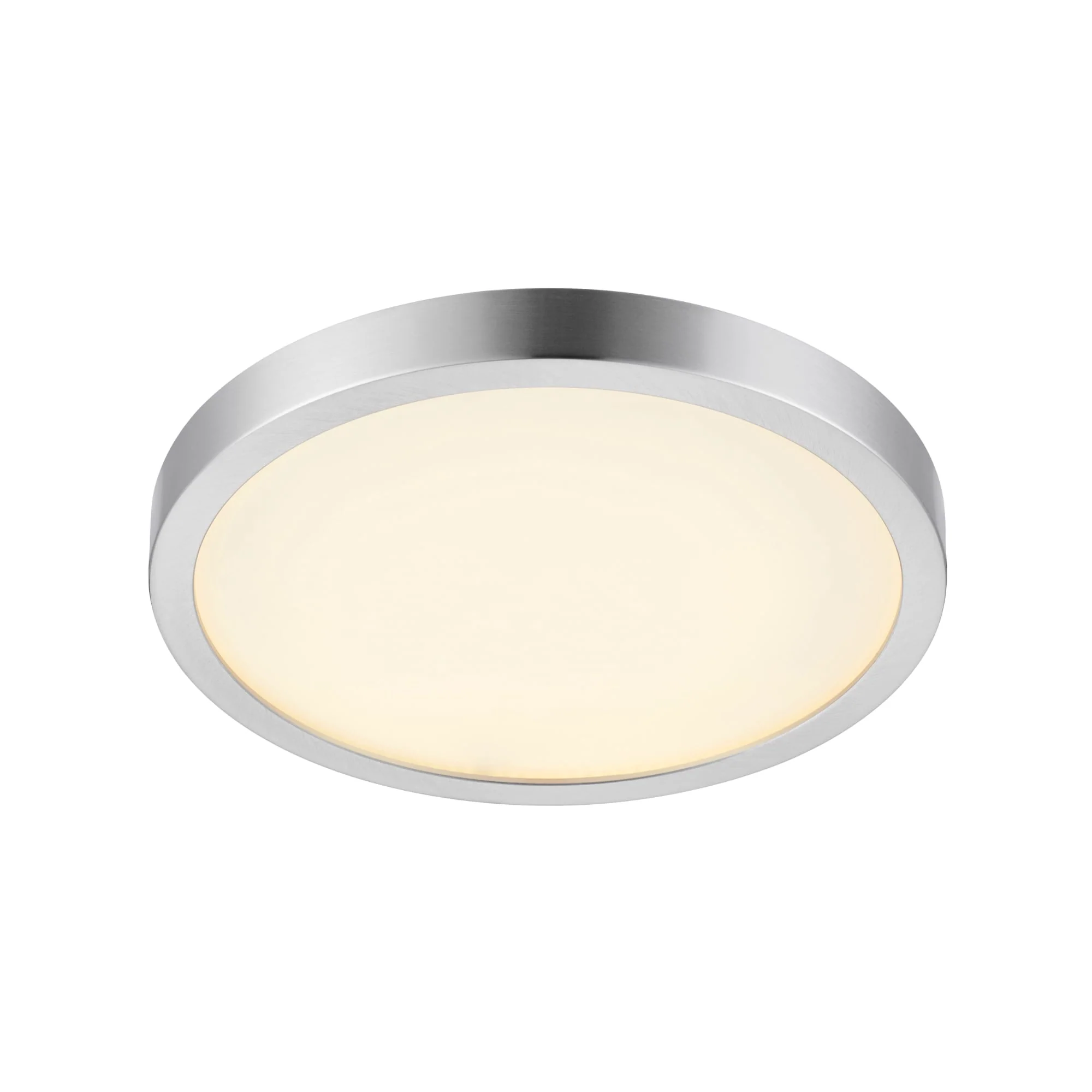 Project Source 2-Pack 12-in Brushed Nickel Transitional Integrated LED Flush Mount Light, 3000K, Dimmable - Image 12