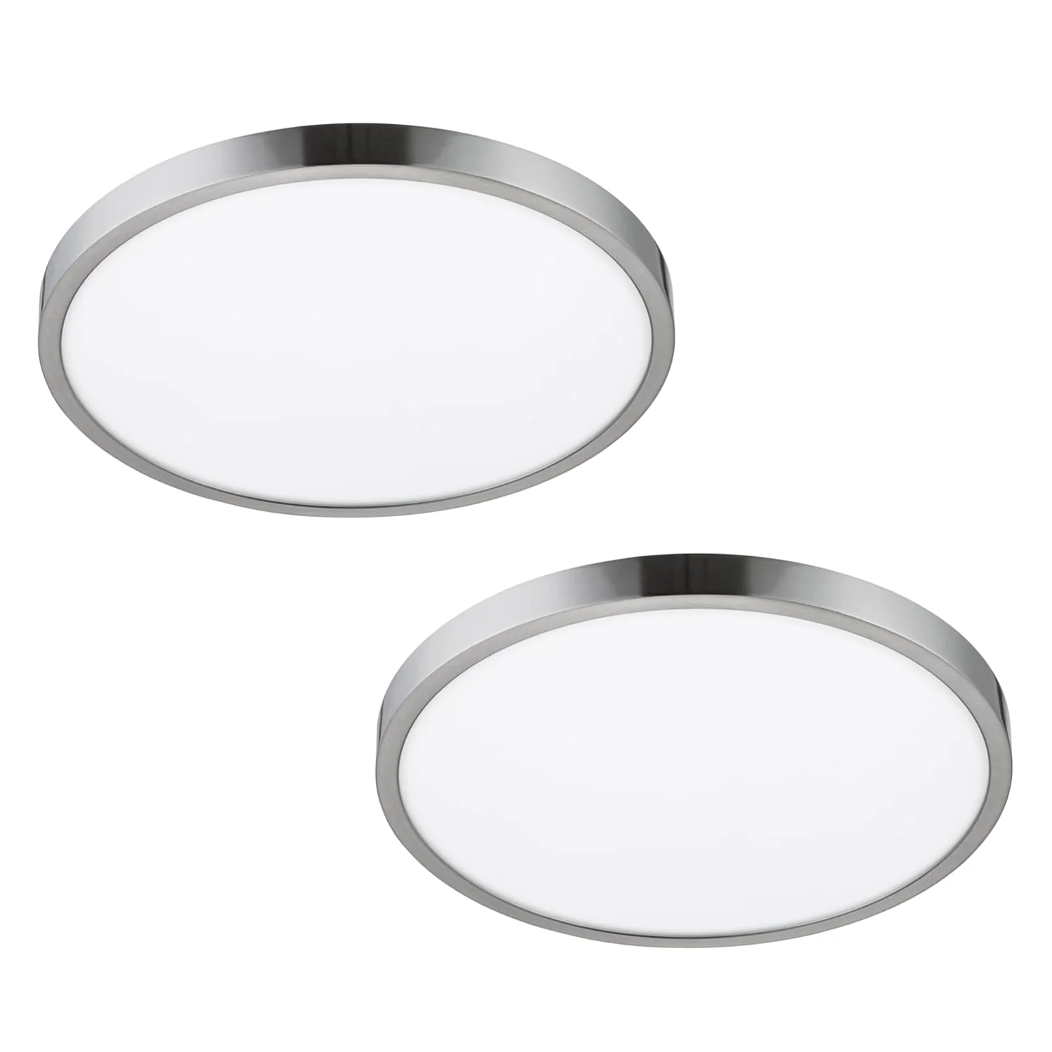Project Source 2-Pack 14-in Brushed Nickel Transitional Integrated LED Flush Mount Light, 3000K, 1950 Lumens, Dimmable - Image 5