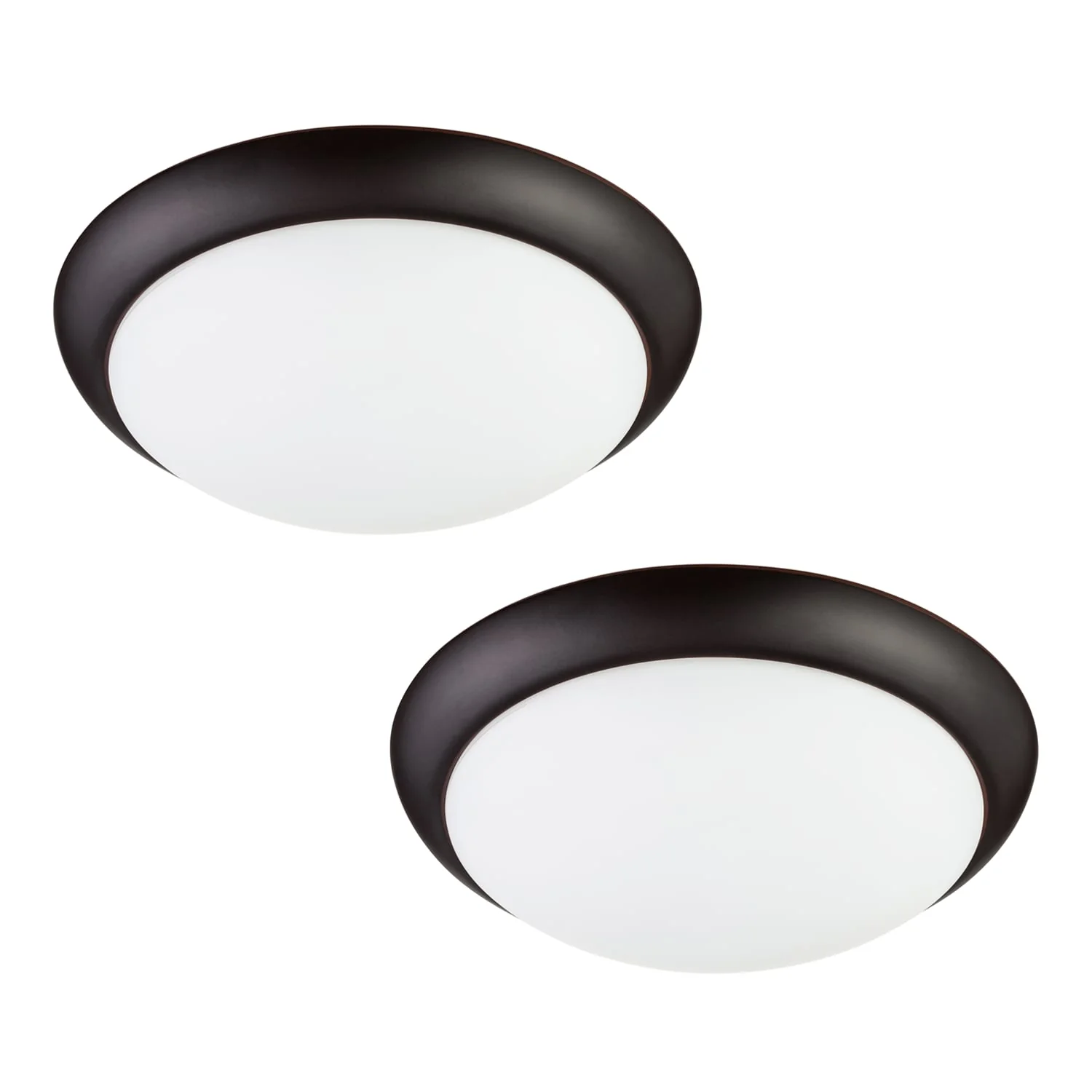 Project Source 2-Pack 13-in Bronze Integrated LED Flush Mount Ceiling Light, 1600 Lumens, 3000K, Dimmable - Image 4