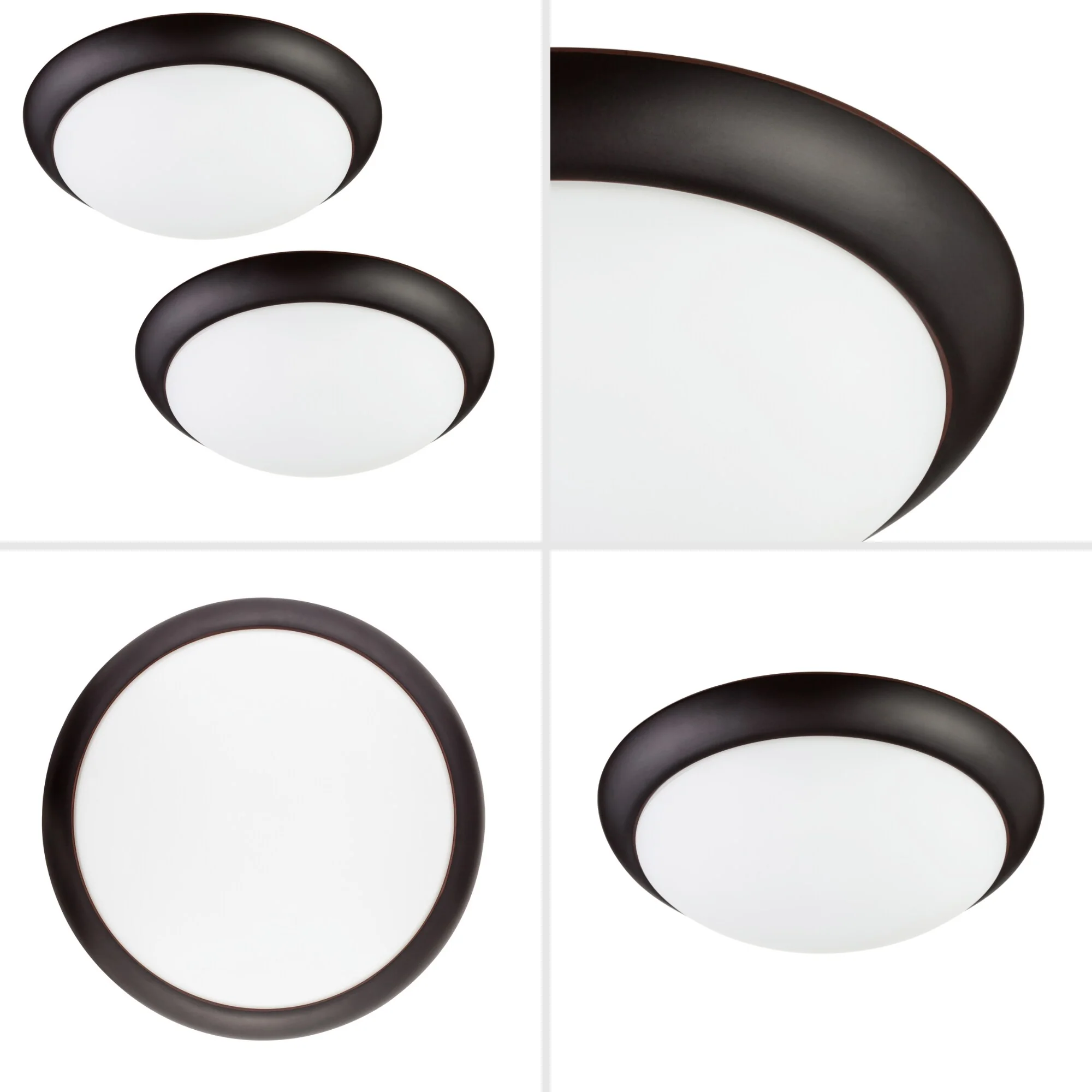 Project Source 2-Pack 13-in Bronze Integrated LED Flush Mount Ceiling Light, 1600 Lumens, 3000K, Dimmable - Image 9