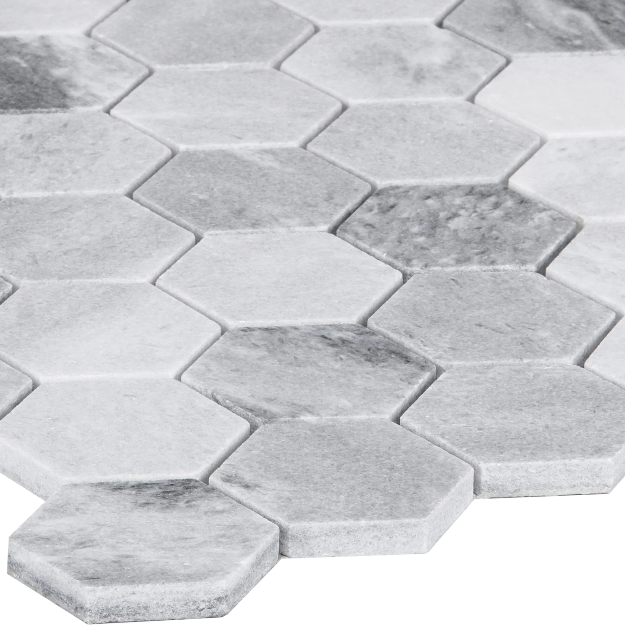 Satori Storm Polished 12-in x 12-in Natural Marble Hexagon Mosaic Wall & Floor Tile (0.96-sq ft Sheet) - Image 7