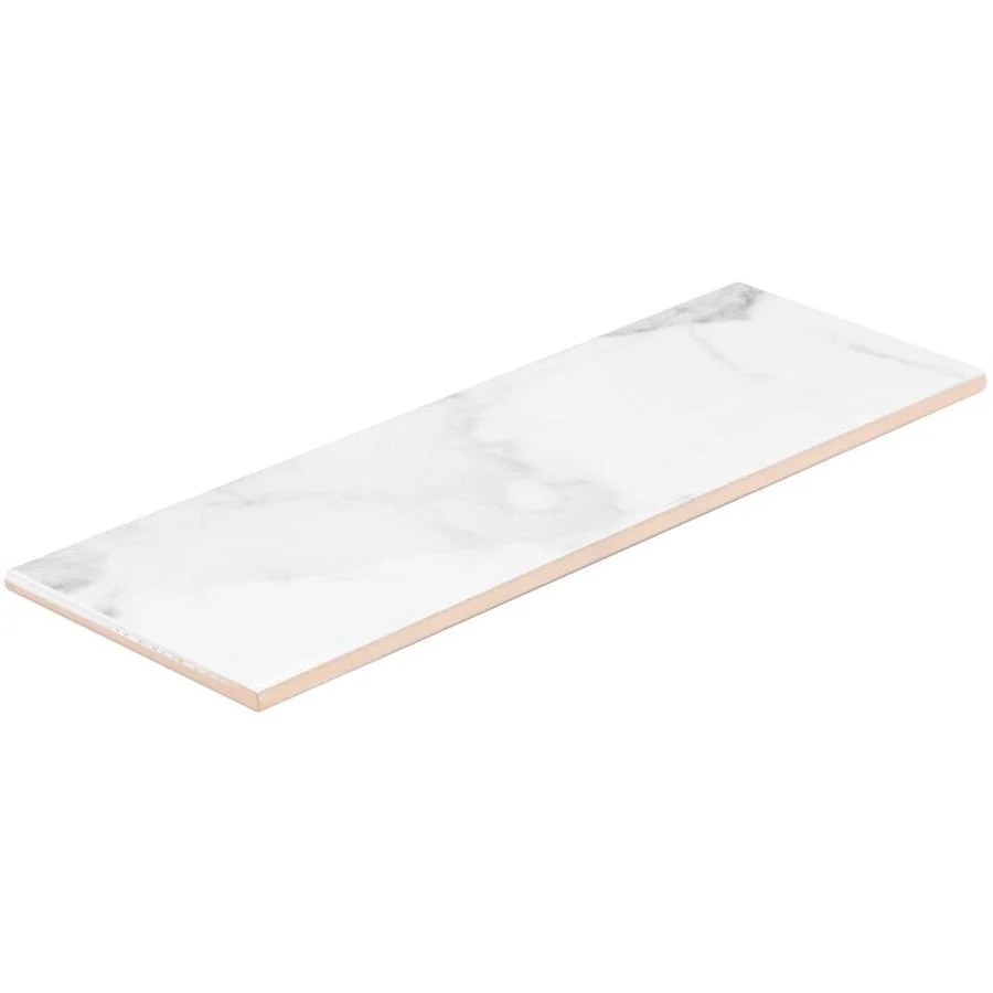 Satori Regent Statuario Glossy 4-in x 12-in Ceramic Marble-Look Wall Tile - Image 2