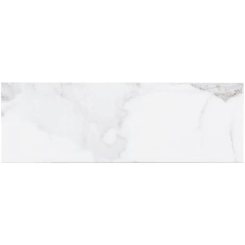 Satori Regent Statuario Glossy 4-in x 12-in Ceramic Marble-Look Wall Tile - Image 4