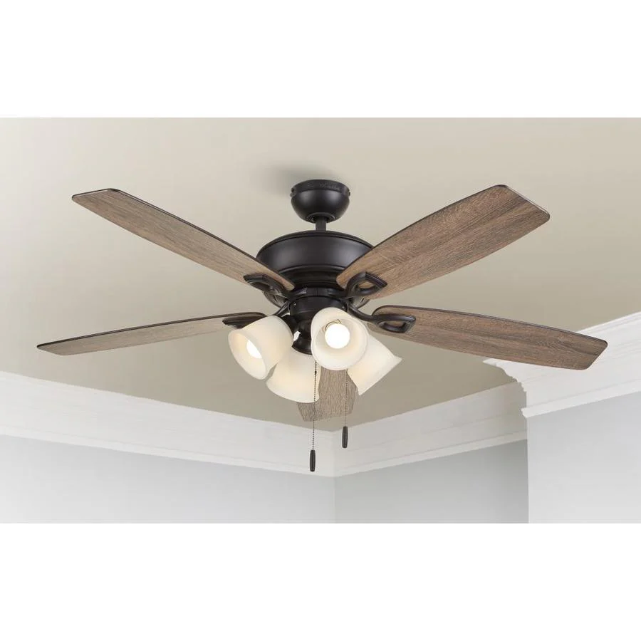 Harbor Breeze Notus 52-in Bronze LED Indoor Ceiling Fan with Light Kit (5-Blade) - Image 2