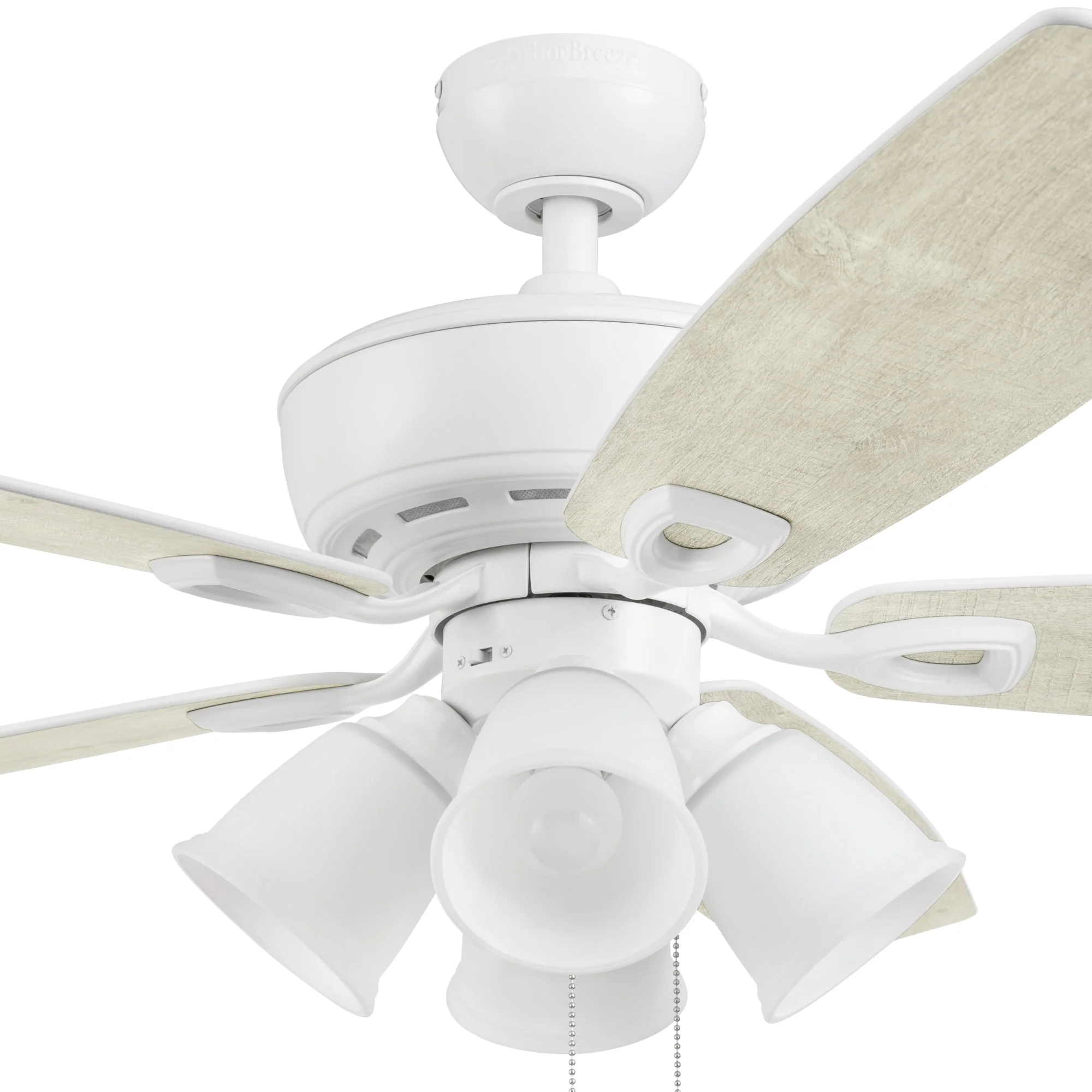 Harbor Breeze Notus 52-in White LED Indoor Ceiling Fan with Light Kit (5-Blade) - Image 9