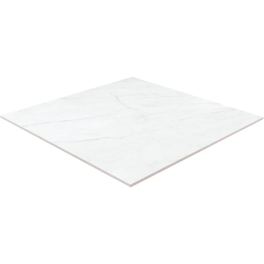 Satori Carrara Domani Polished 24-in x 24-in Polished Porcelain Marble Look Floor Tile - Image 2